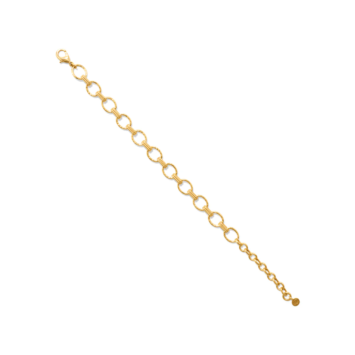 Cleopatra Small Link Bracelet, 7+1.5" - Gold - Image 3