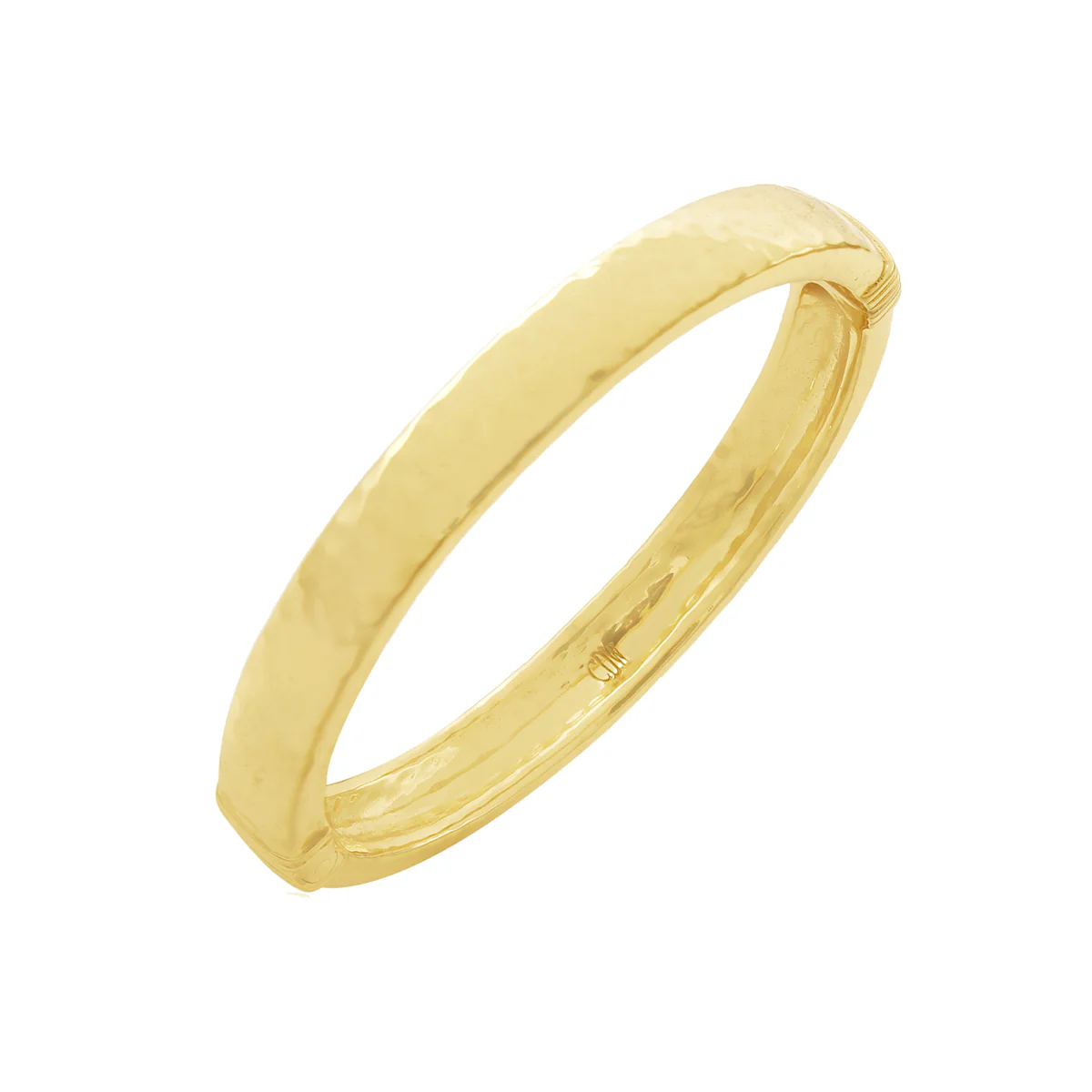 Cleopatra Oval Hinged Bangle - Gold - Size M/L - Image 3