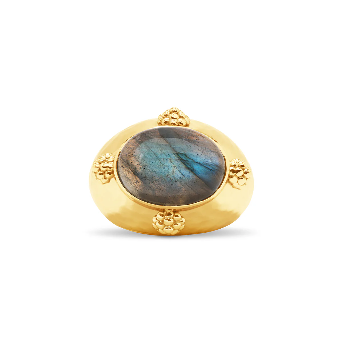 Cleopatra Oval Ring - Gold/Blue Labradorite - Size 8 - Image 3