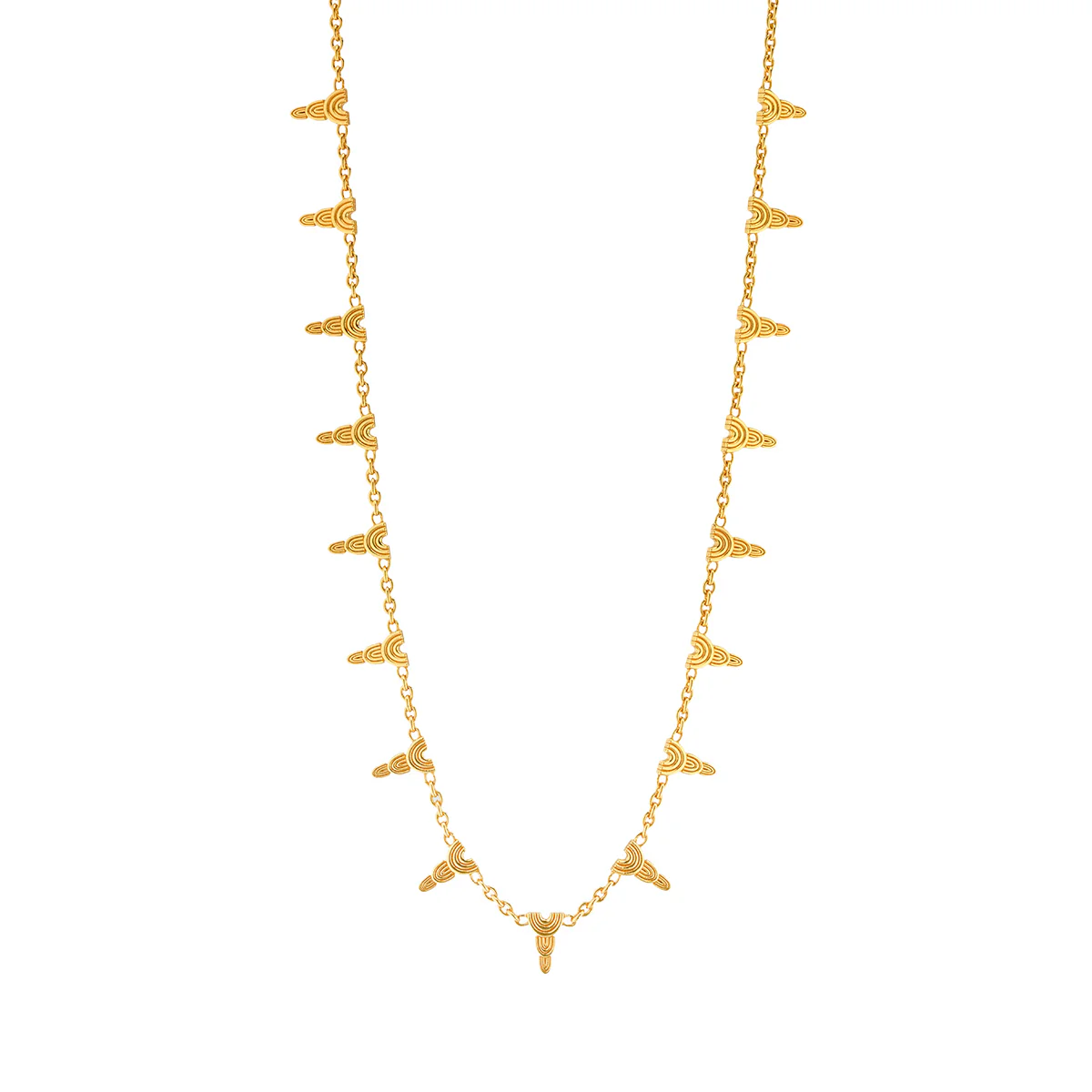 Cleopatra Ra Necklace, 16"+2" - Gold