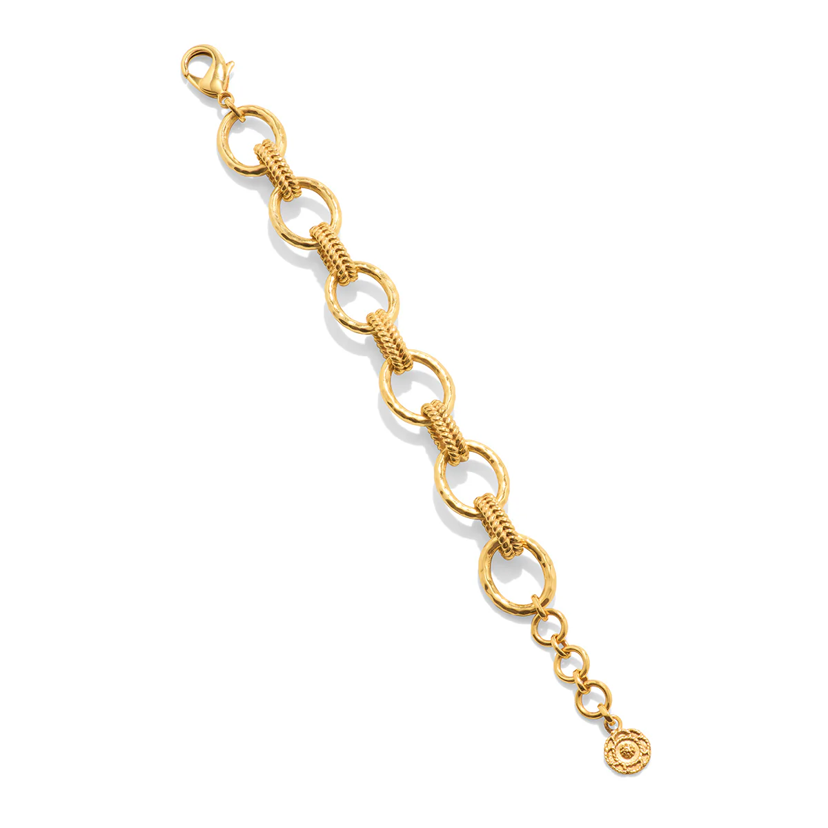 Cleopatra Regal Link Bracelet, 7+1.5" - Gold - Image 3