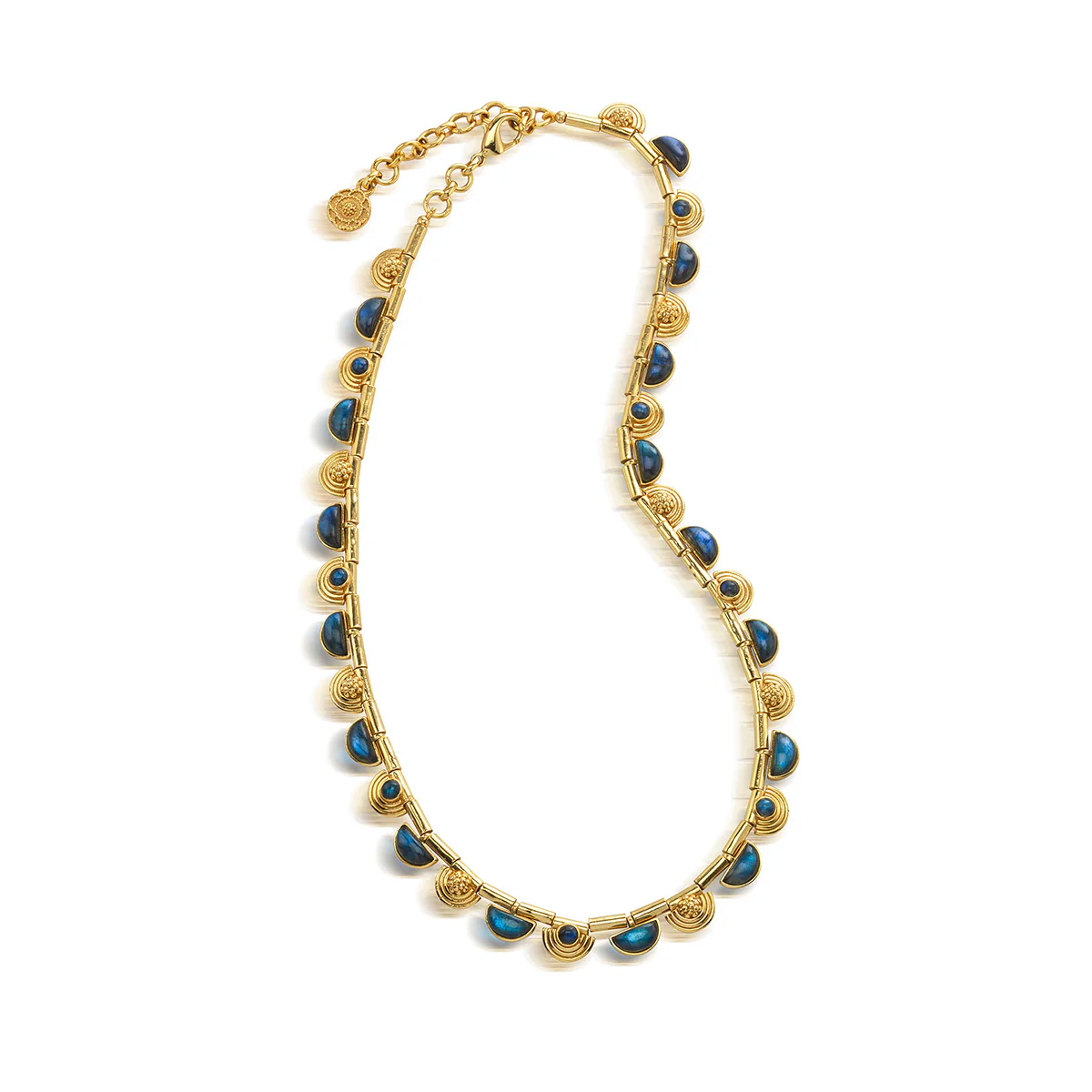 Cleopatra Riviere Necklace, 17"+2" - Blue Labradorite - Image 3