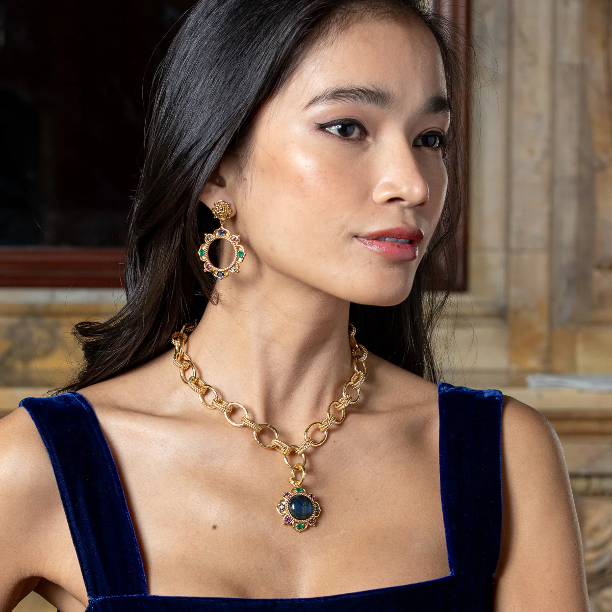 Contessa Dangle Earrings - Multi - Image 4