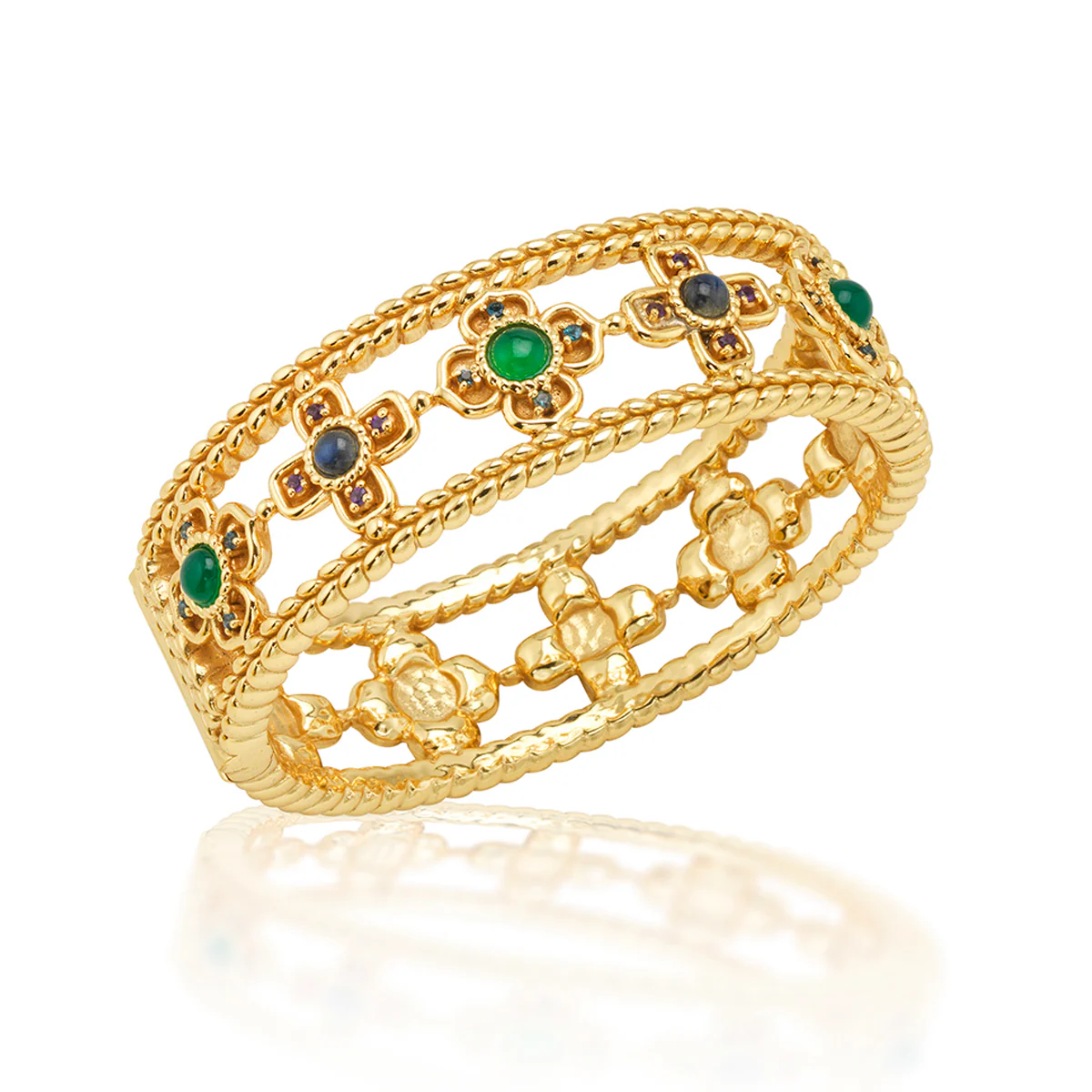 Contessa Hinged Bangle, S/M - Multi - Image 3