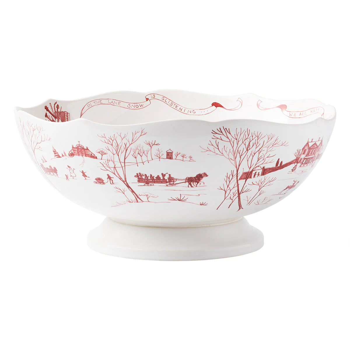 Country Estate Winter Frolic 13" Centerpiece Bowl - Image 3