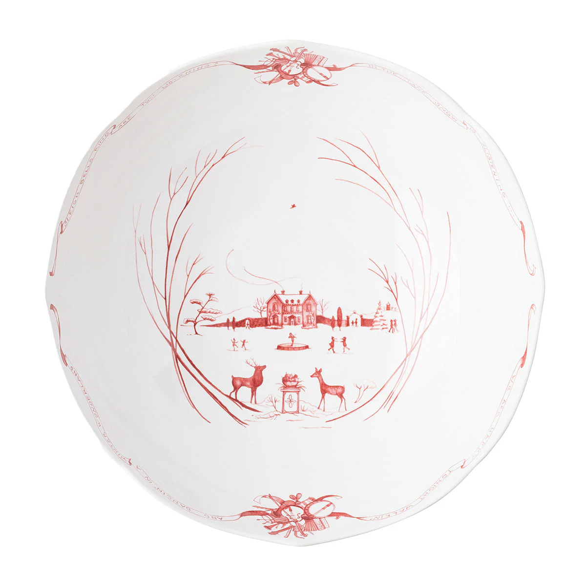 Country Estate Winter Frolic 13" Centerpiece Bowl - Image 4