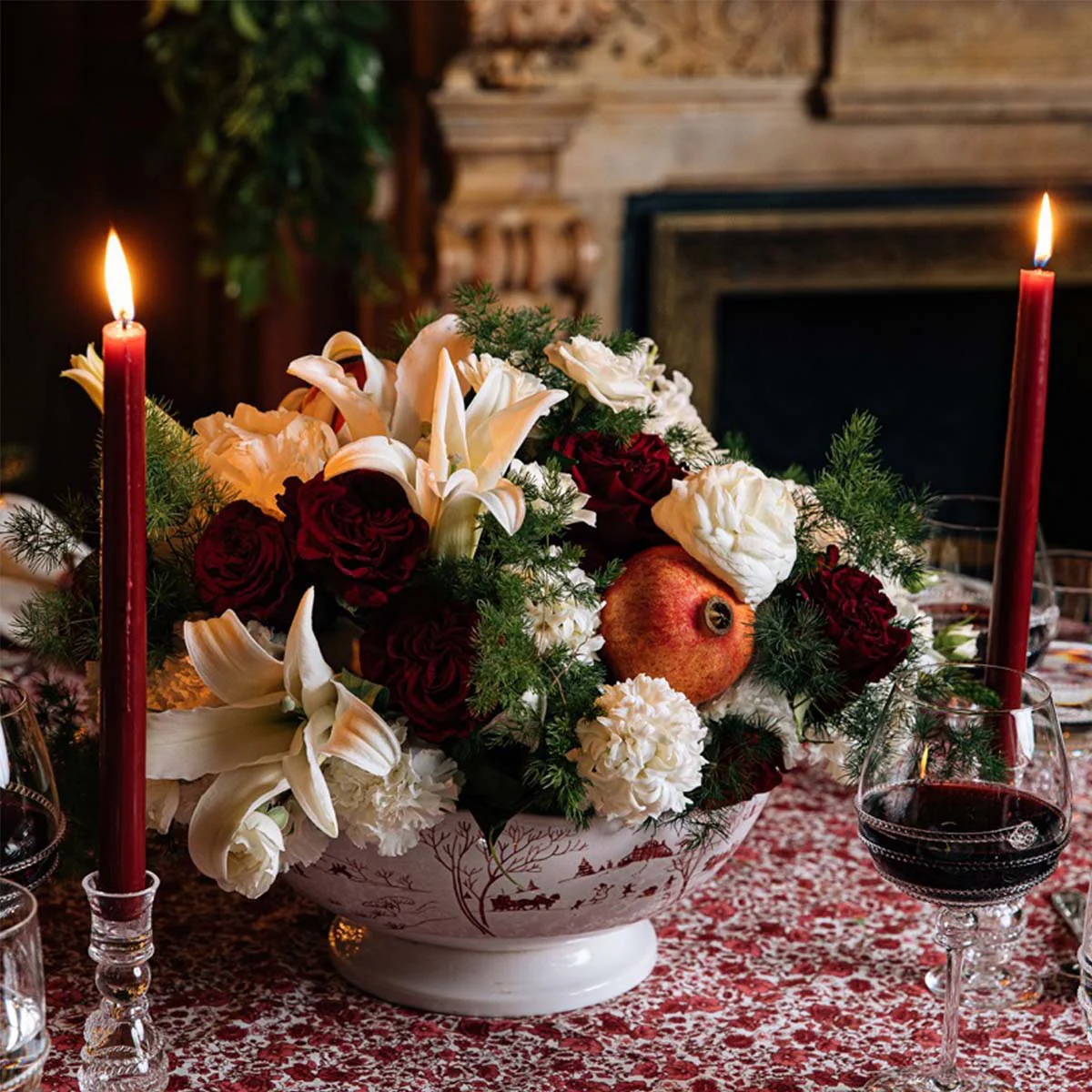 Country Estate Winter Frolic 13" Centerpiece Bowl - Image 5