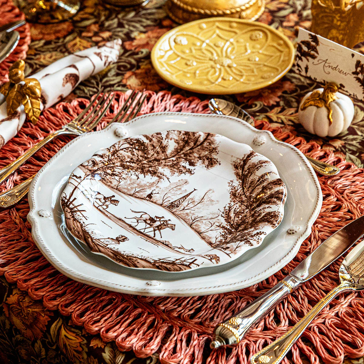 Country Estate Harvest Party Plate Assorted Set/4 - Image 5