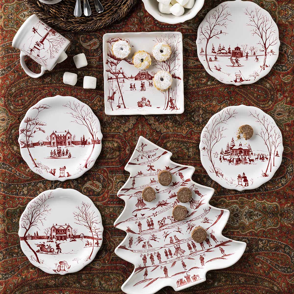 Country Estate Winter Frolic Party Plate Assorted Set/4 - Image 3