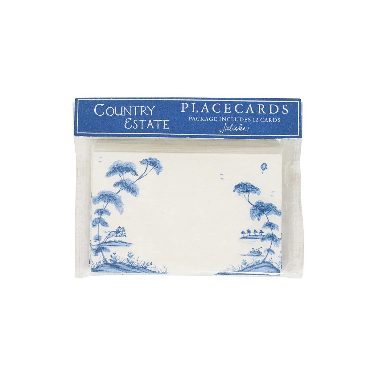 Country Estate Place Card Set/12 - Delft Blue - Image 3