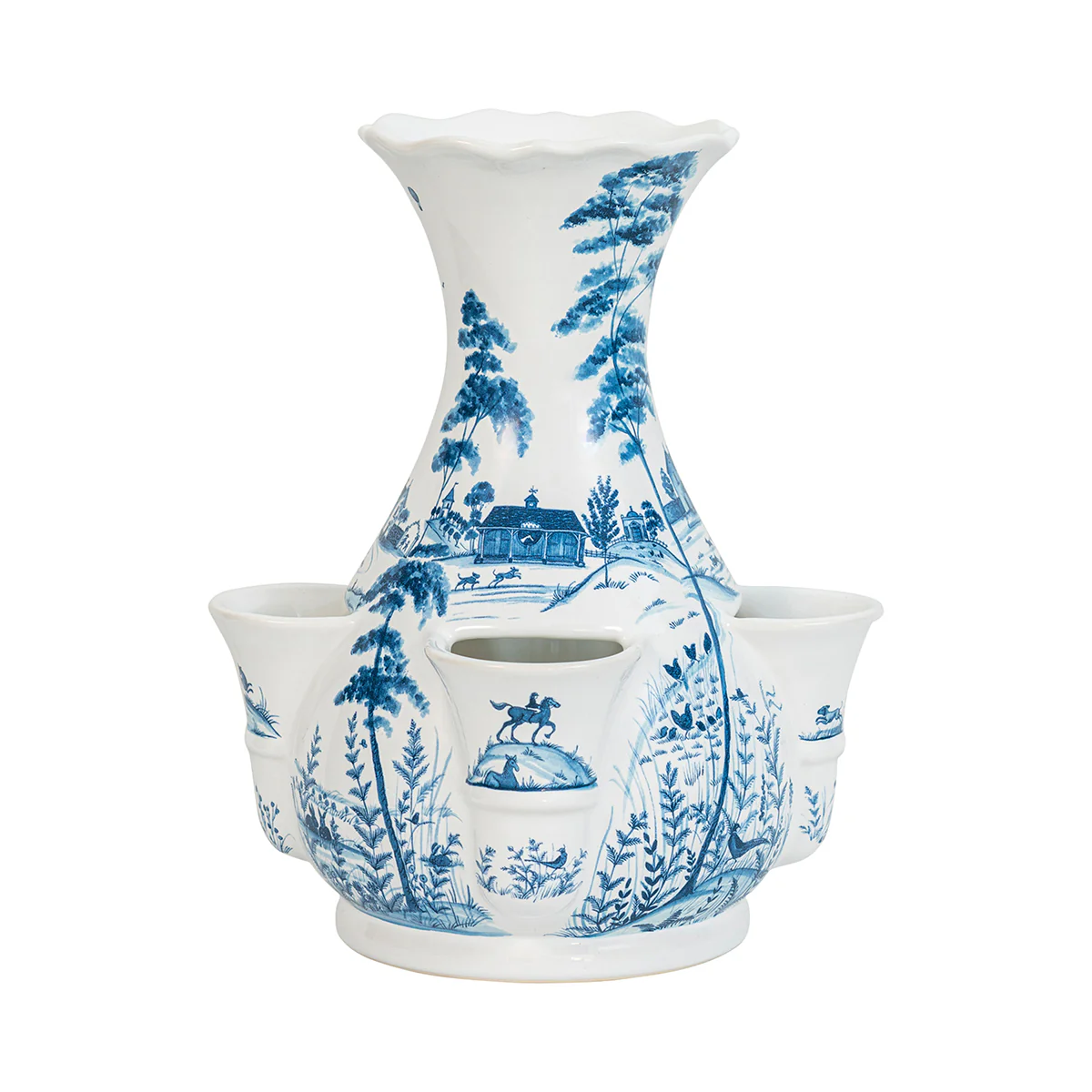 Country Estate 11.5" Tulipiere Vase - Delft Blue - Image 3