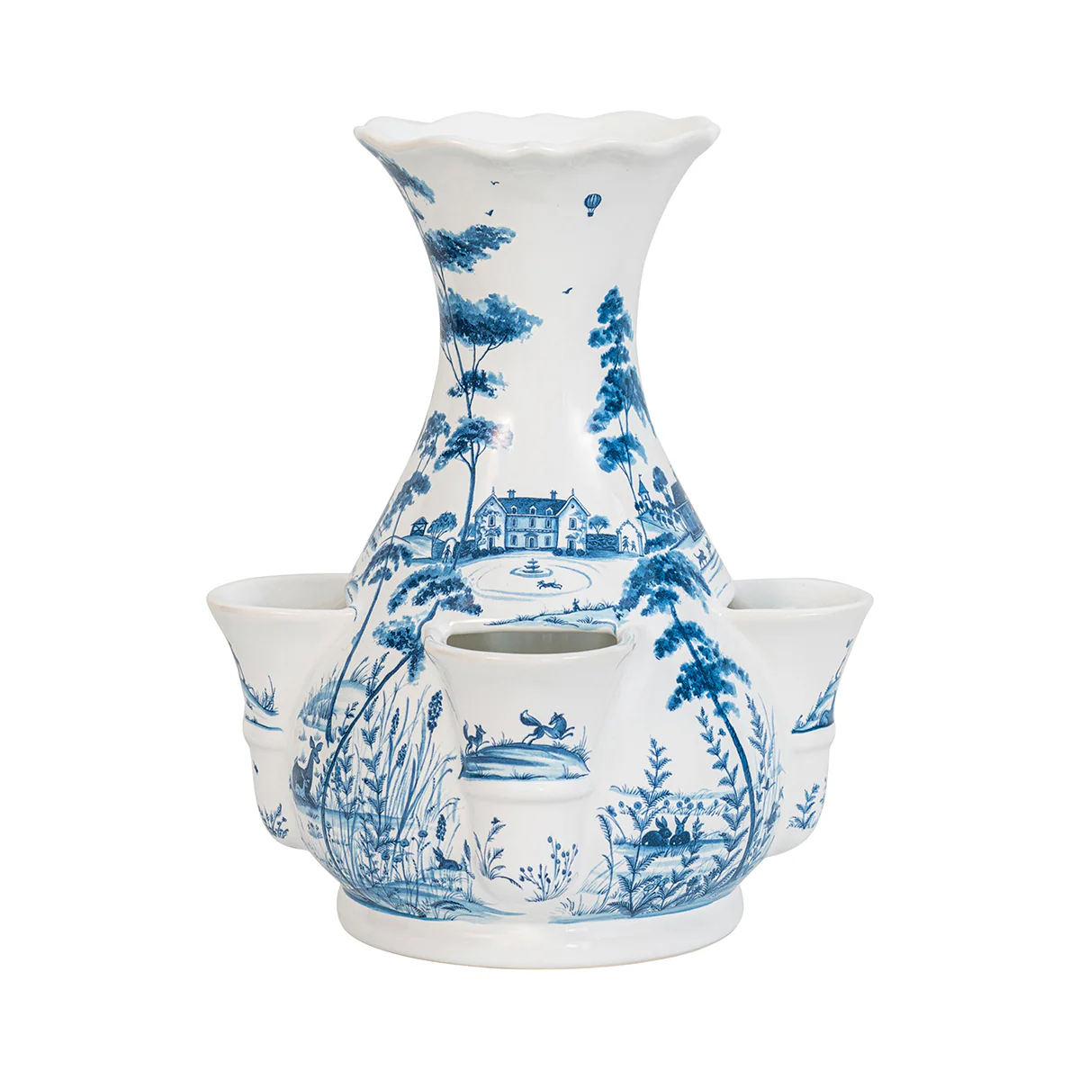 Country Estate 11.5" Tulipiere Vase - Delft Blue - Image 4