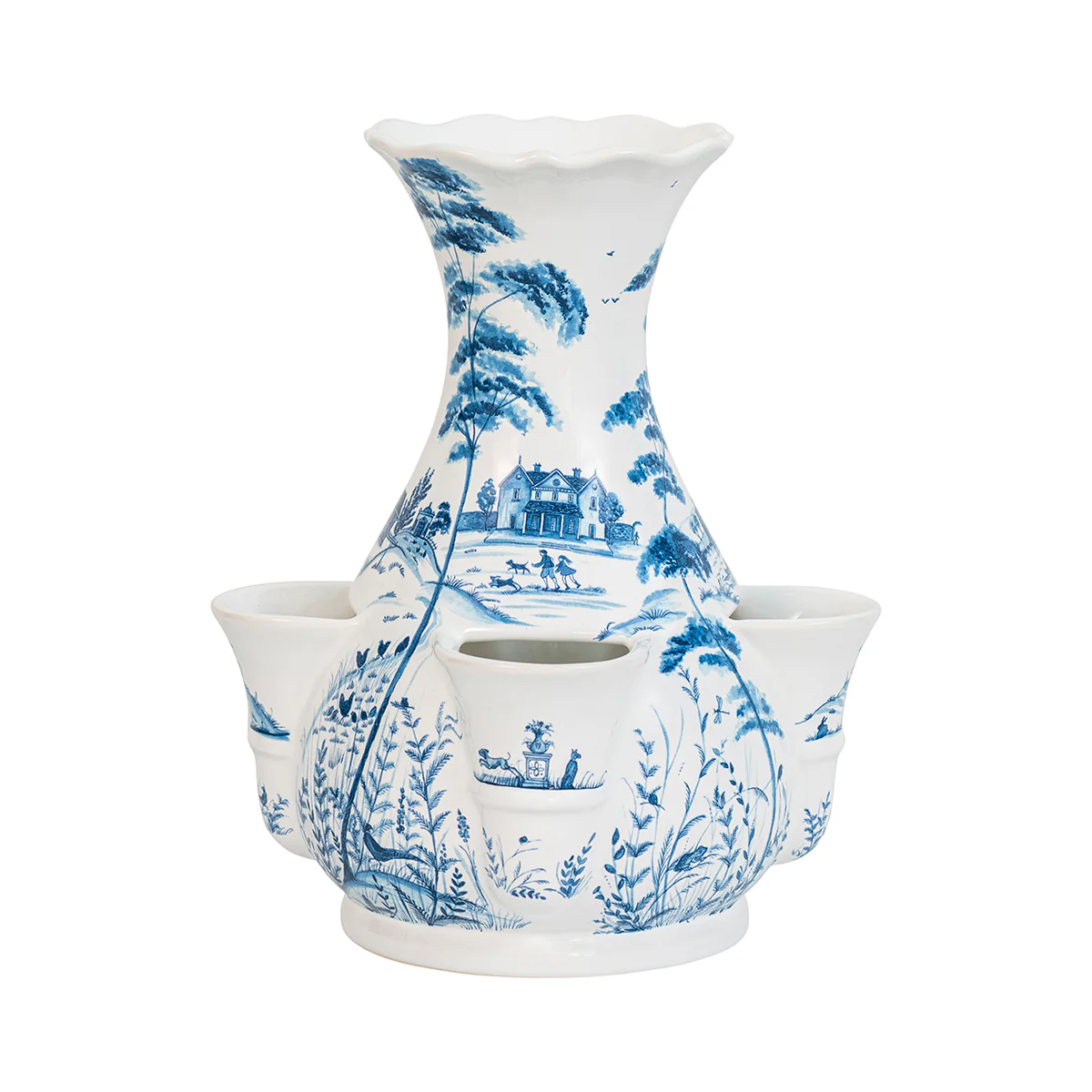 Country Estate 11.5" Tulipiere Vase - Delft Blue - Image 5