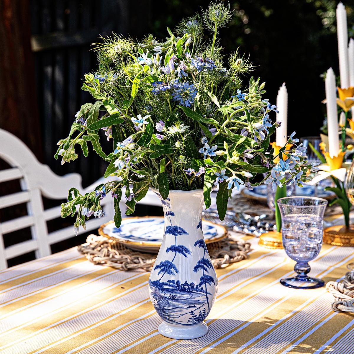 Country Estate 9" Vase - Delft Blue - Image 6