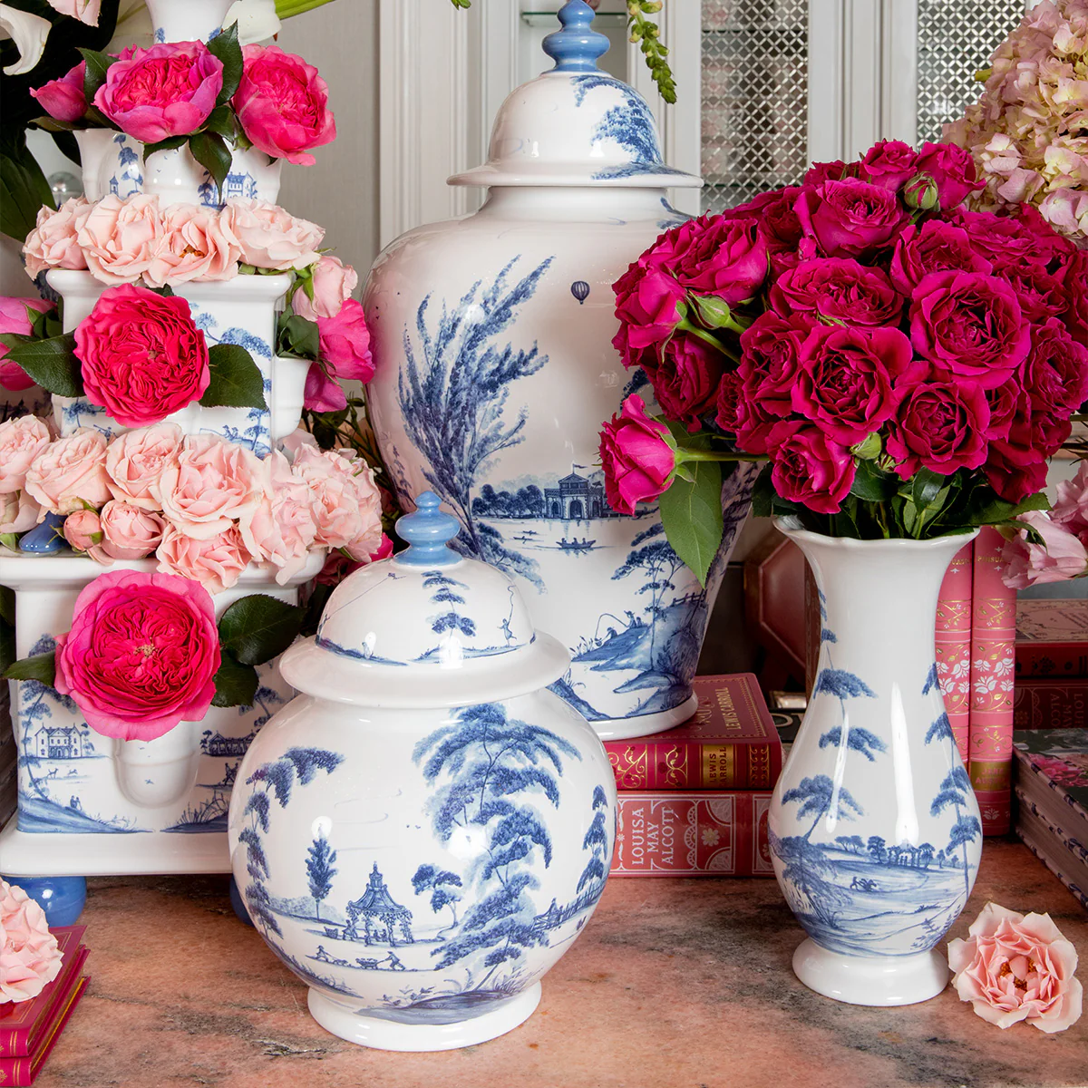 Country Estate 9" Vase - Delft Blue - Image 7