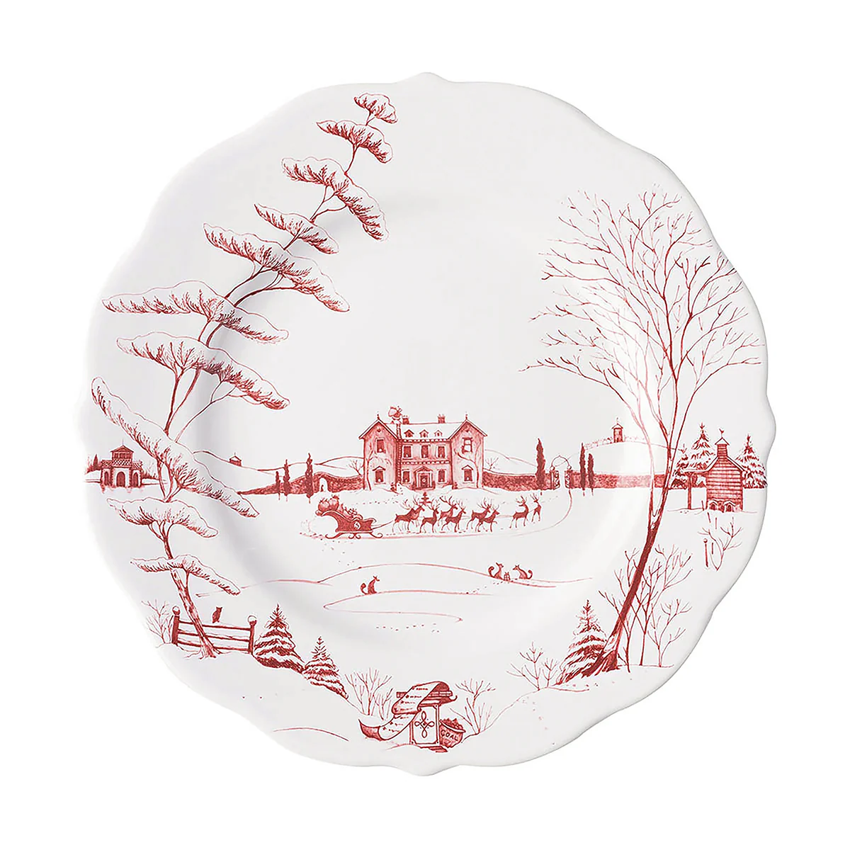 Country Estate Winter Frolic 16pc Place Setting - Ruby - Image 4