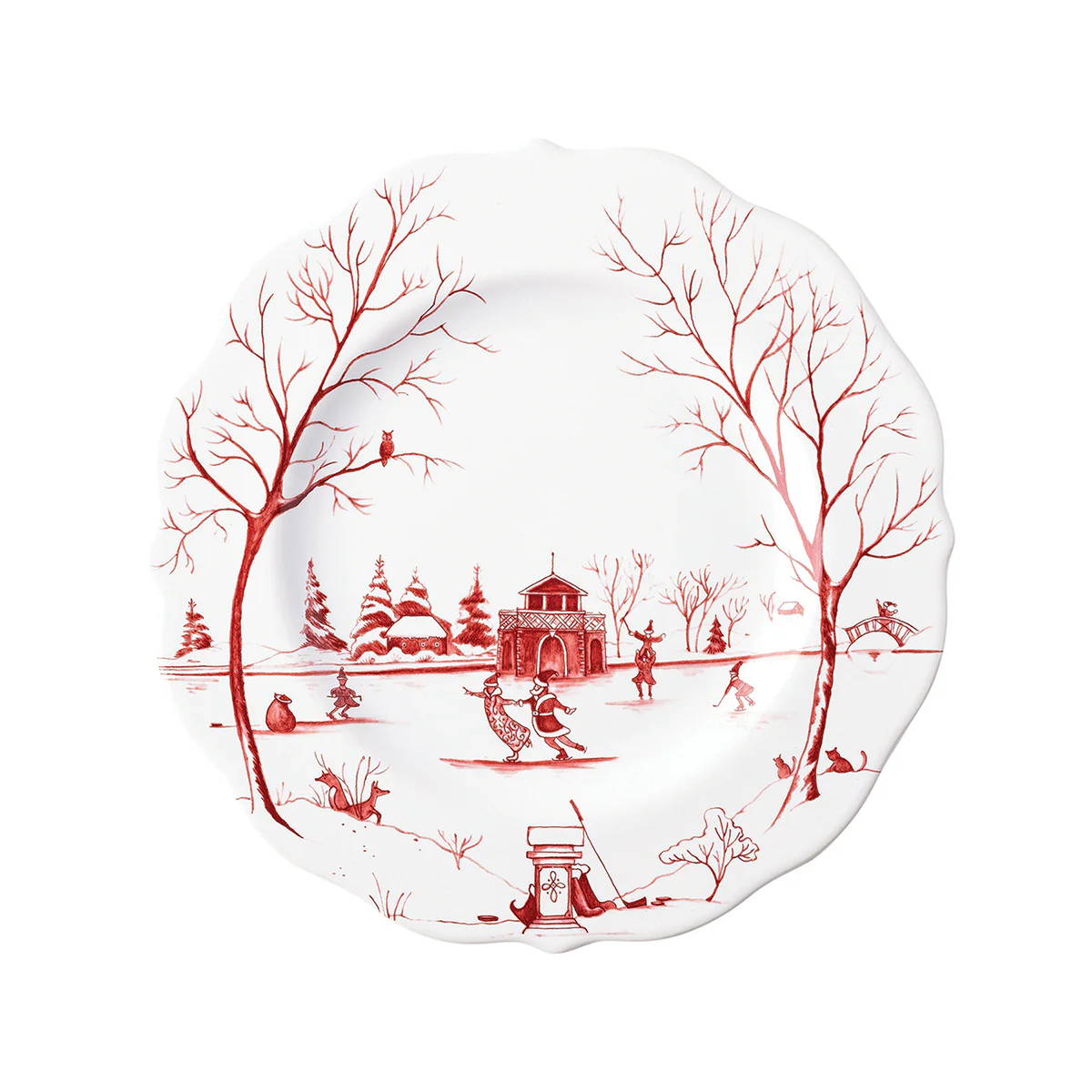 Country Estate Winter Frolic 16pc Place Setting - Ruby - Image 5