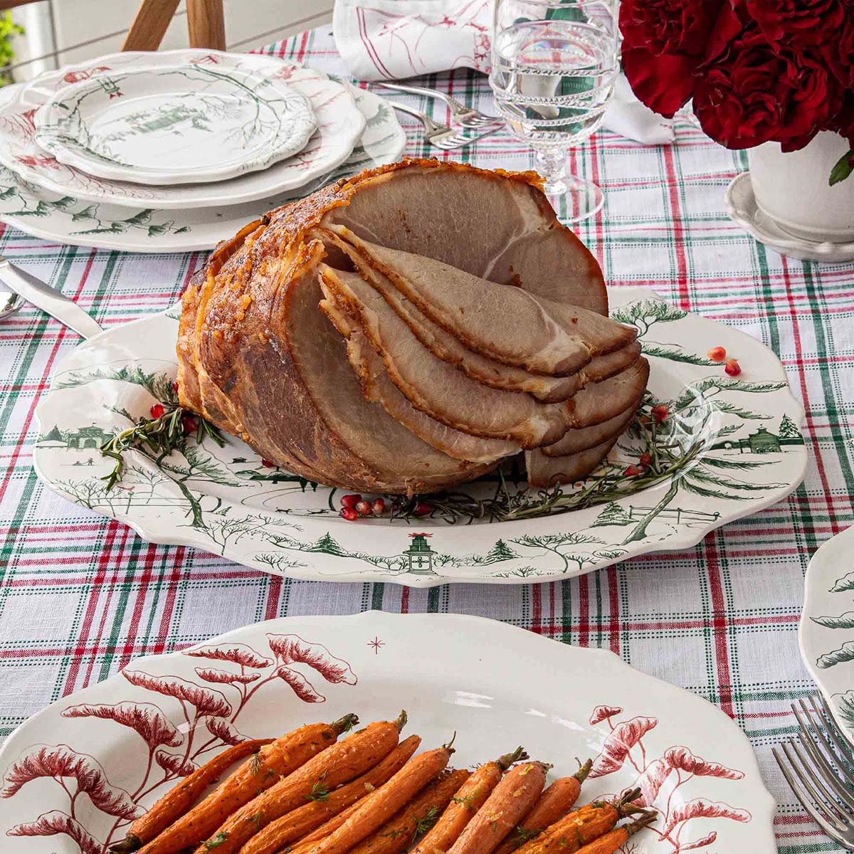 Country Estate Winter Frolic 18" Platter - Evergreen - Image 3