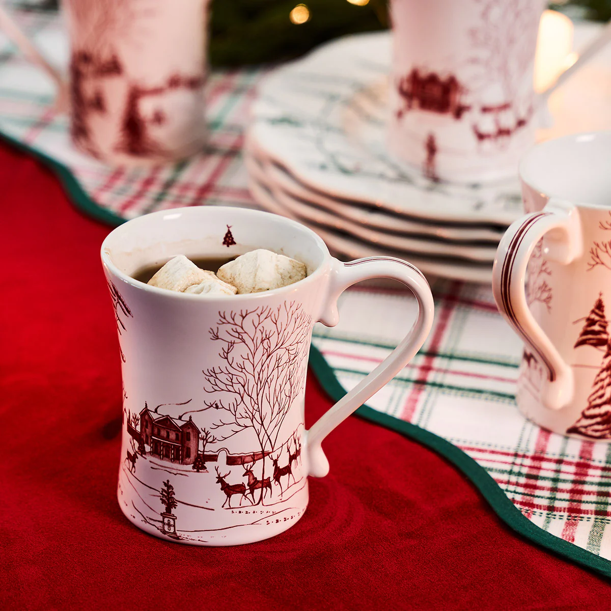 Country Estate Winter Frolic Mug - Ruby - Image 4