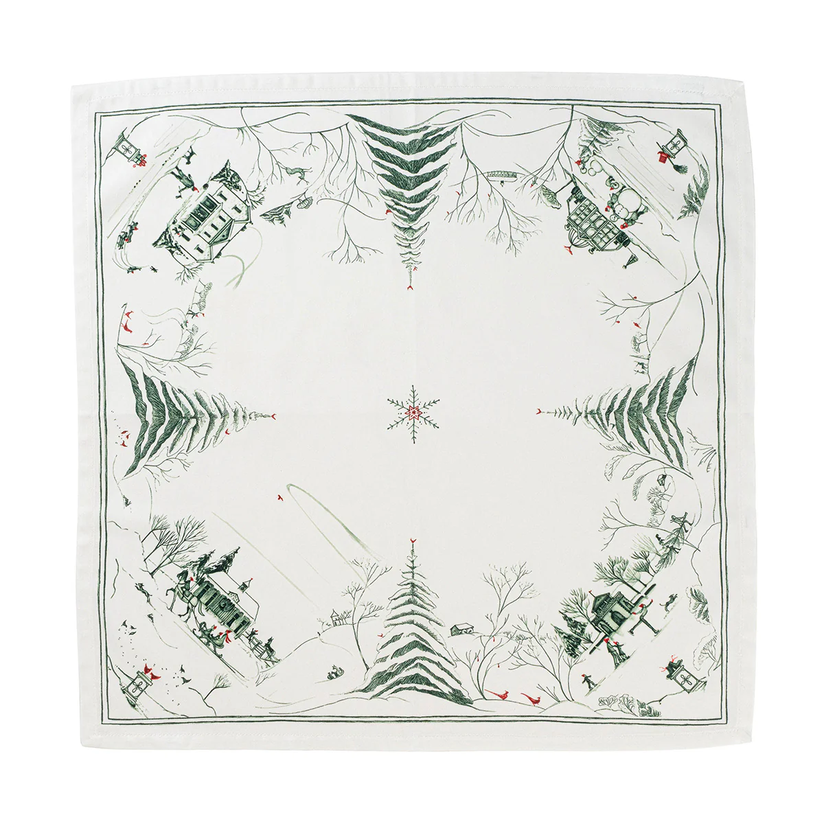 Country Estate Winter Frolic Napkin Set/4 - Evergreen - Image 3