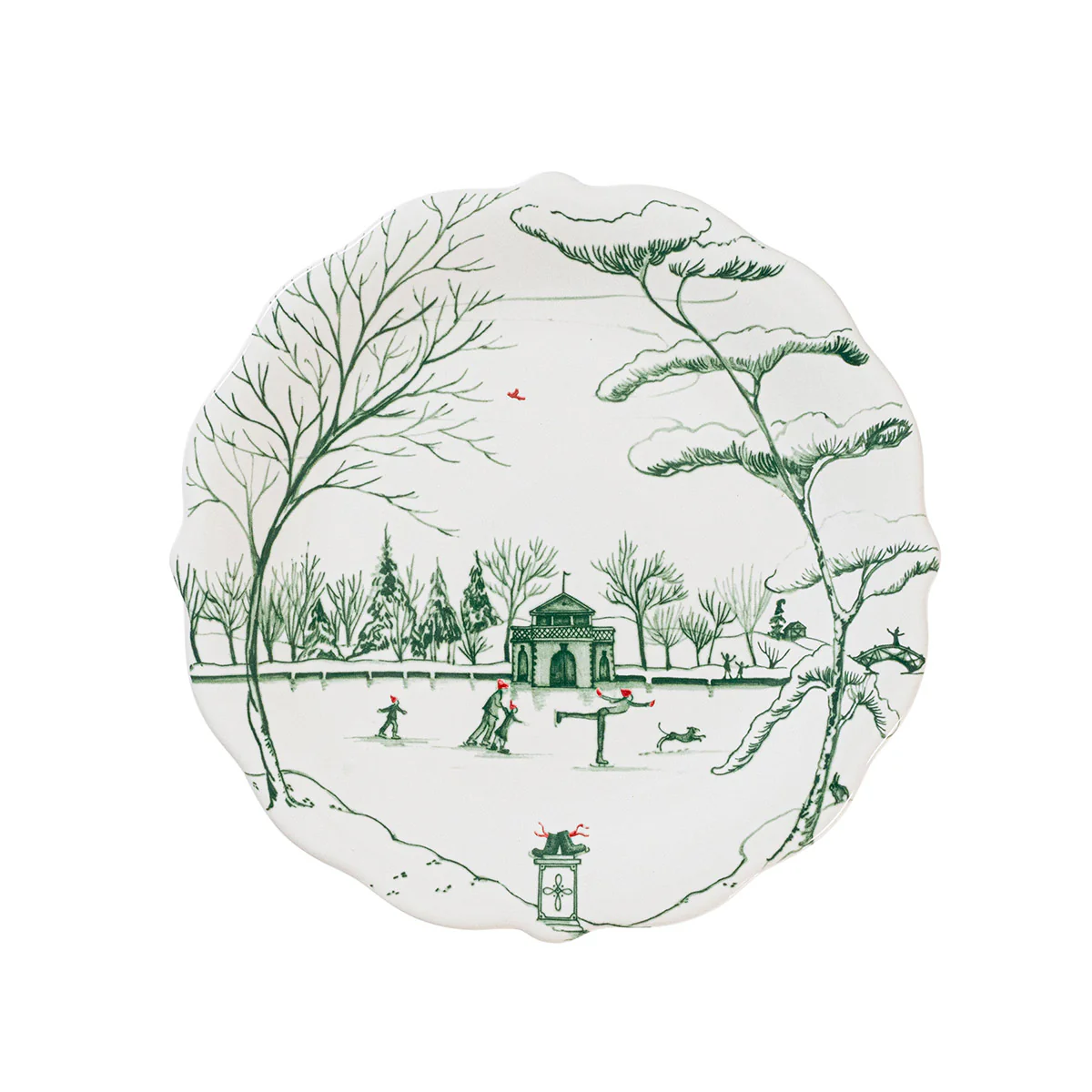 Country Estate Winter Frolic Party Plate Assorted Set/4 - Evergreen - Image 6
