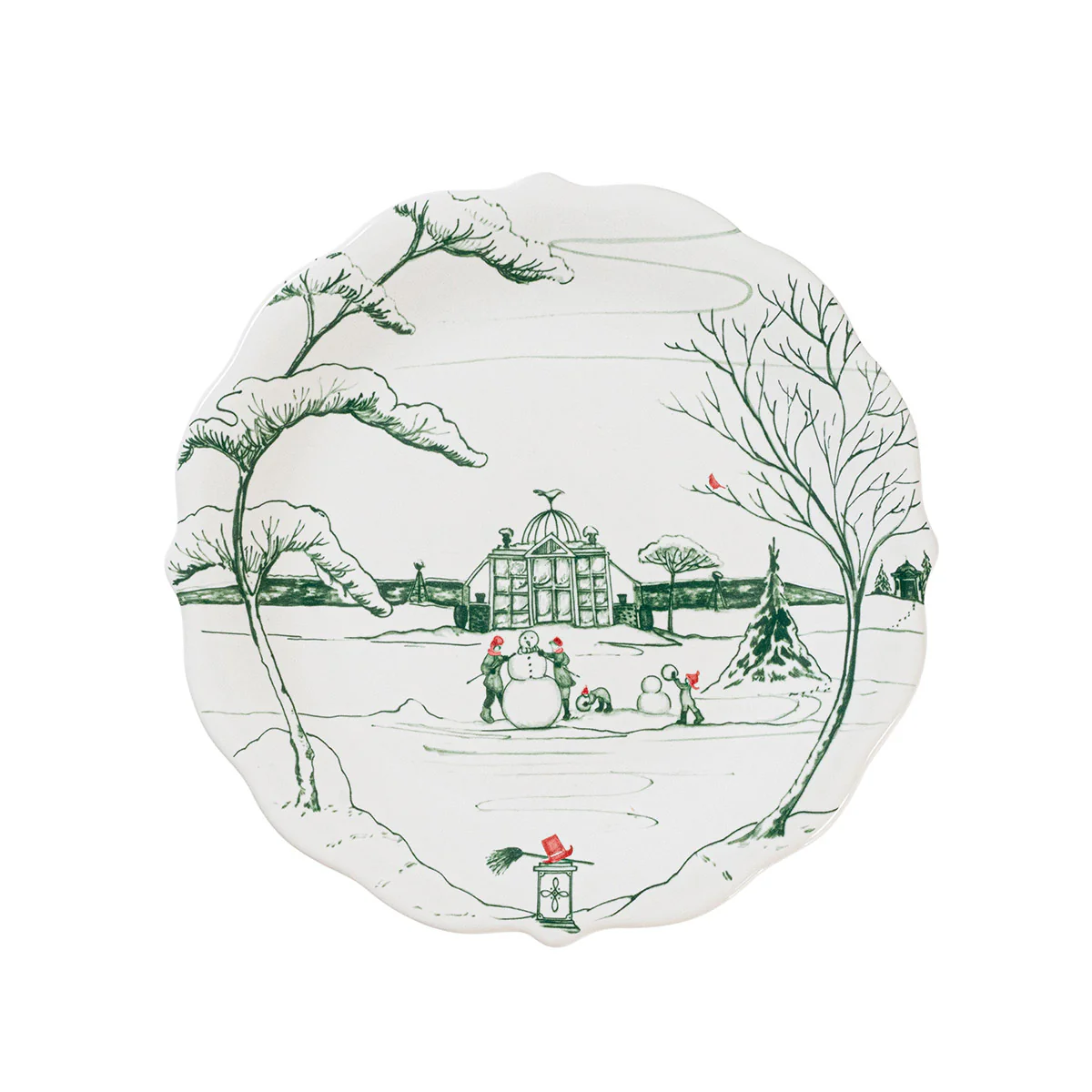 Country Estate Winter Frolic Party Plate Assorted Set/4 - Evergreen - Image 8