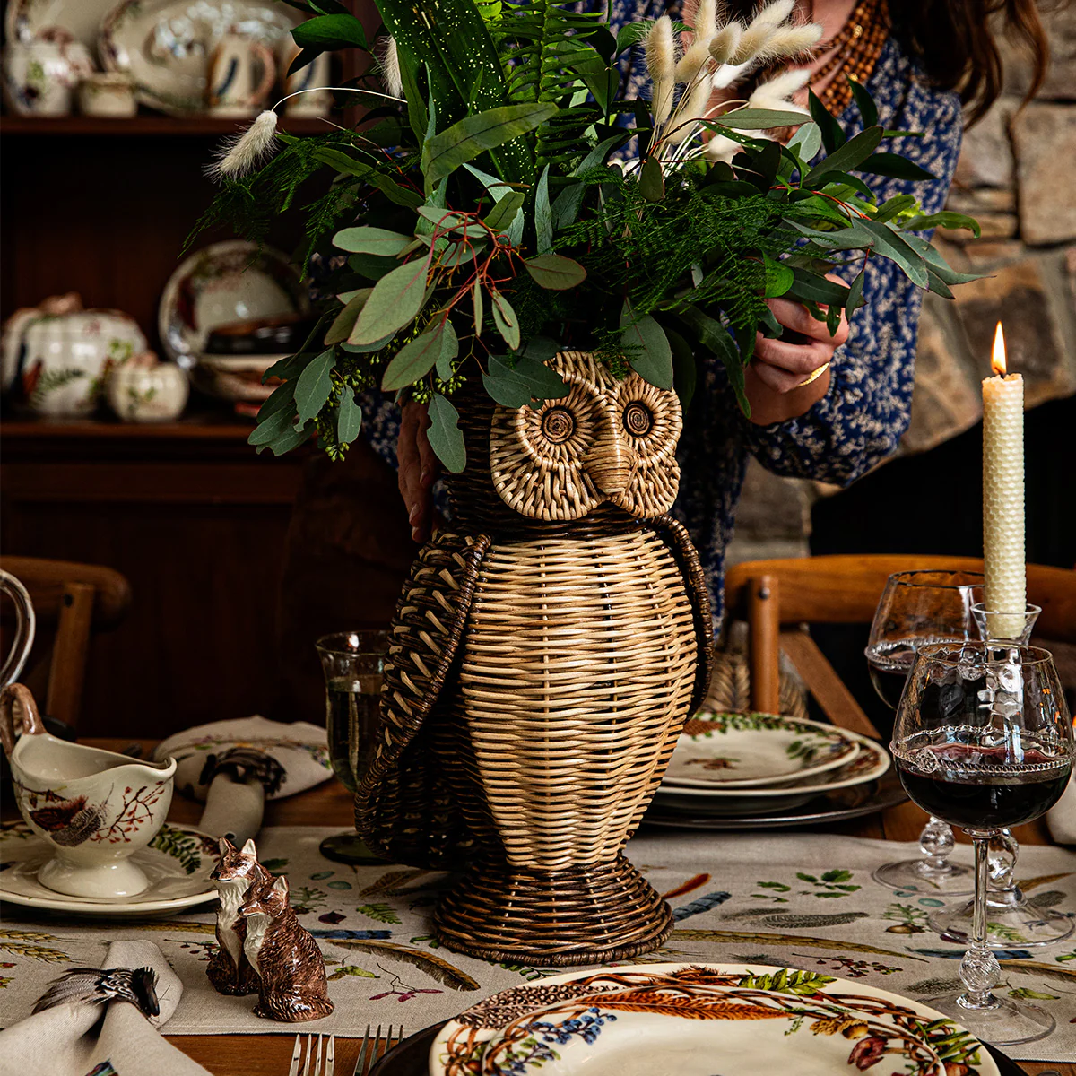 Devon Willow 15" Owl Vase - Image 4