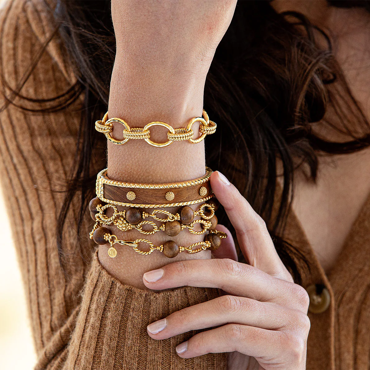 Earth Goddess Chain, 24'' - Teak - Image 3