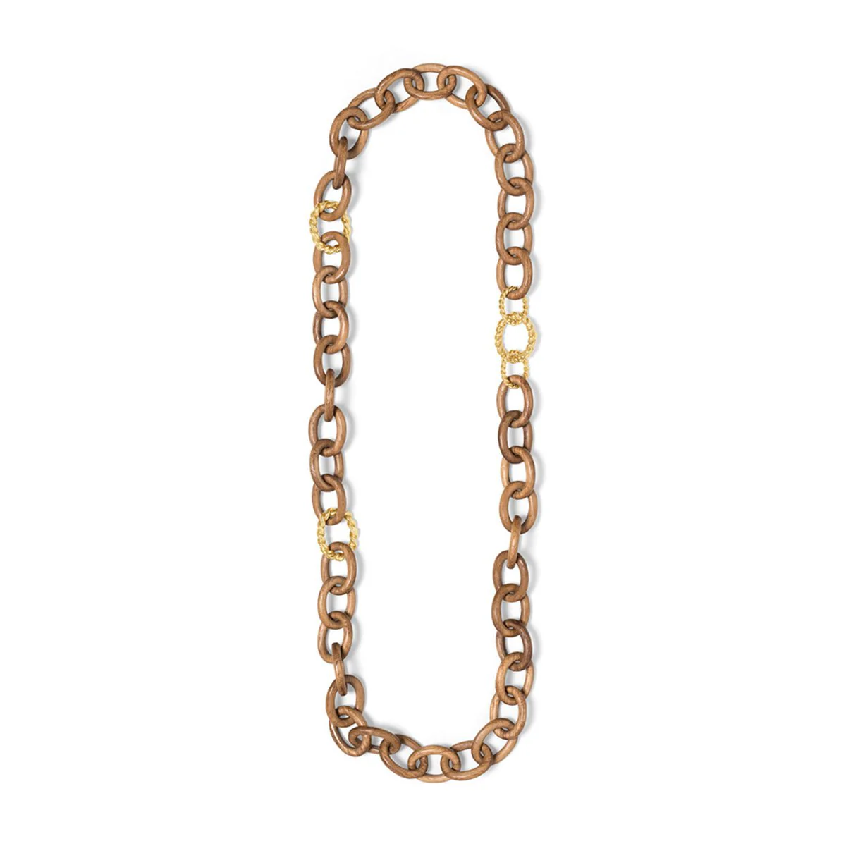 Earth Goddess Link Necklace, 20" - Teak - Image 3