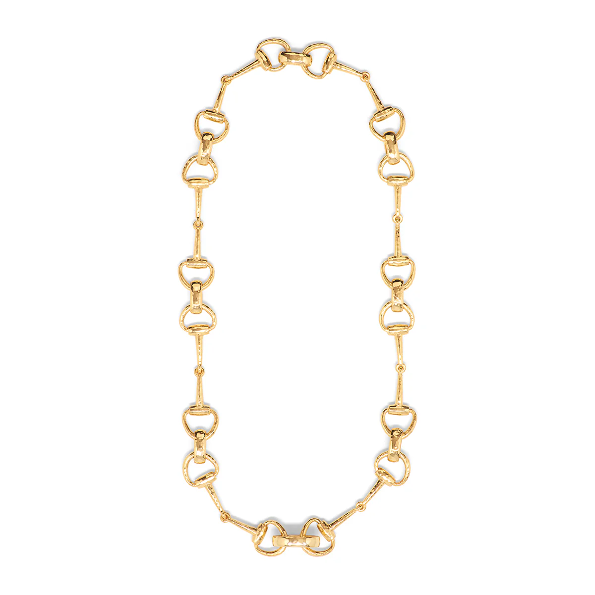 Equestrian Snaffle Bit Chain Necklace, 20" - Gold - Image 3