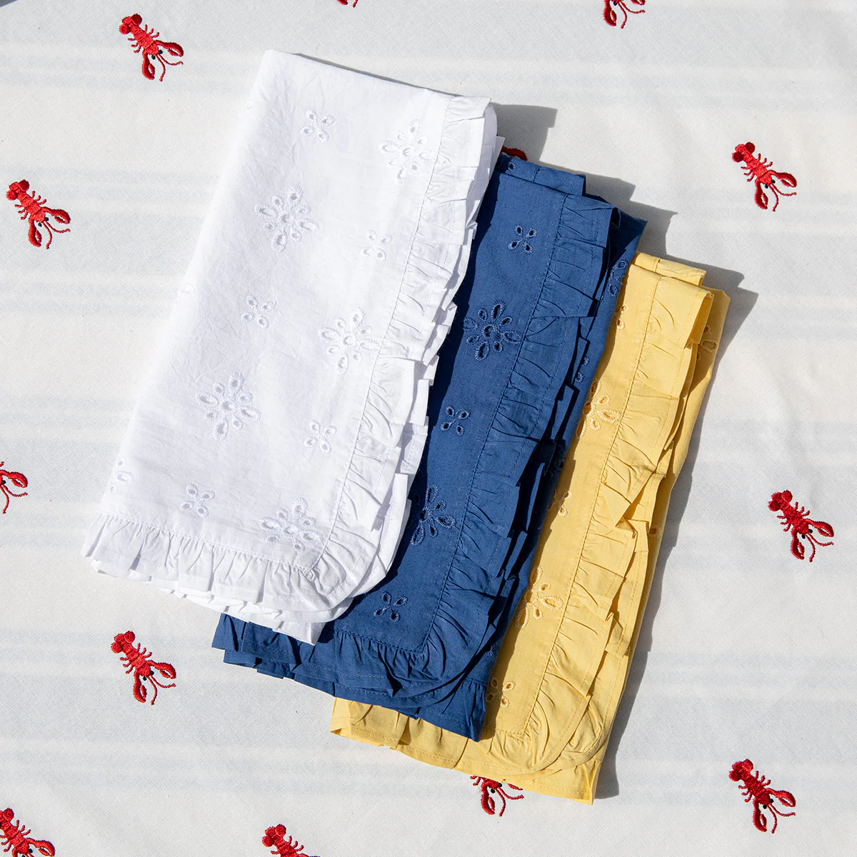 Eyelet Napkin Set/4 - Sunflower - Image 5