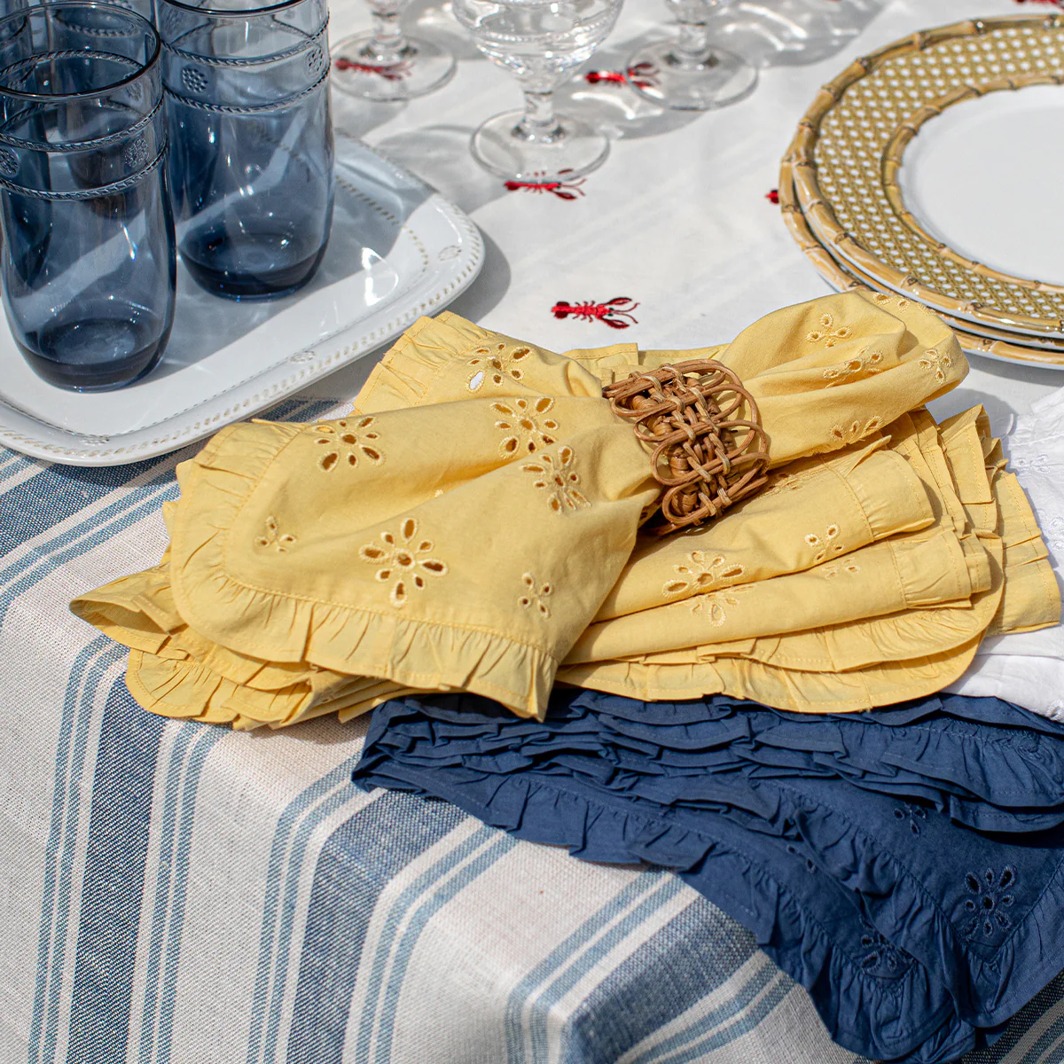 Eyelet Napkin - Sunflower - Image 3