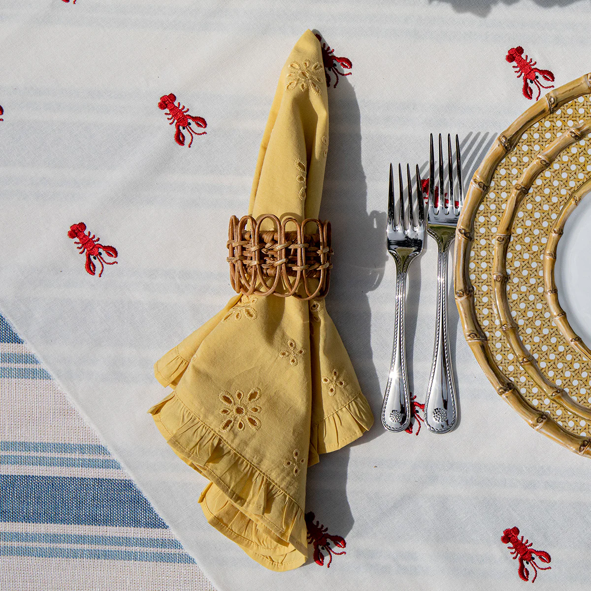 Eyelet Napkin - Sunflower - Image 4