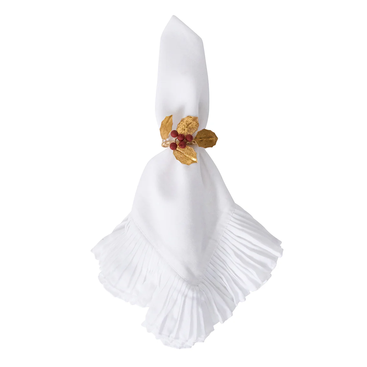 Forest Walk Holly with Berries Napkin Ring Set/4 - Multi - Image 3