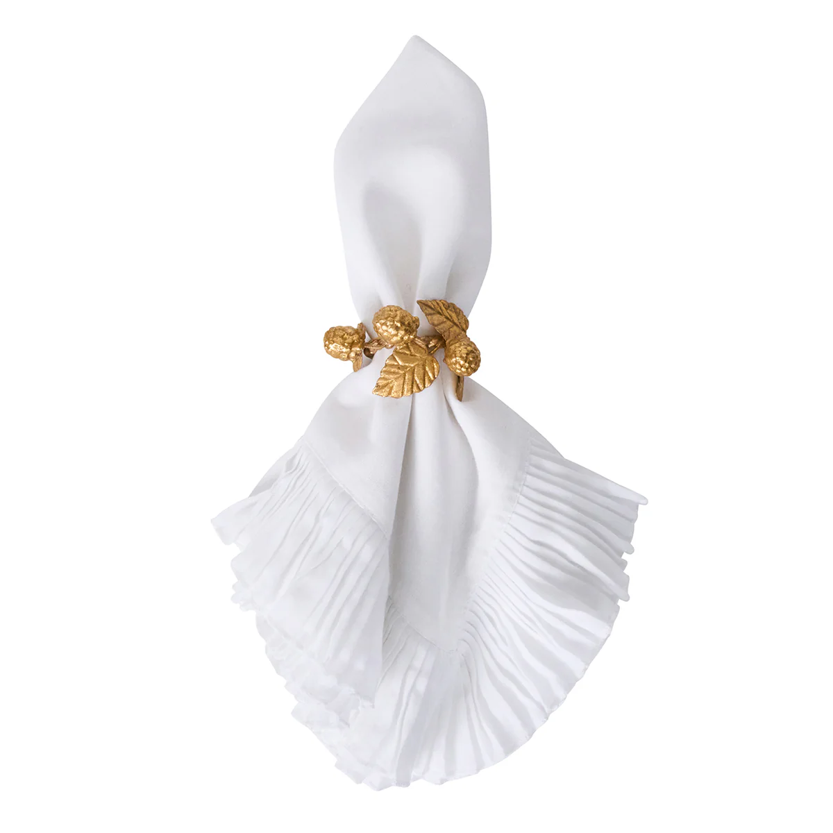 Forest Walk Leaf Napkin Ring Assorted Set/4 - Gold - Image 4