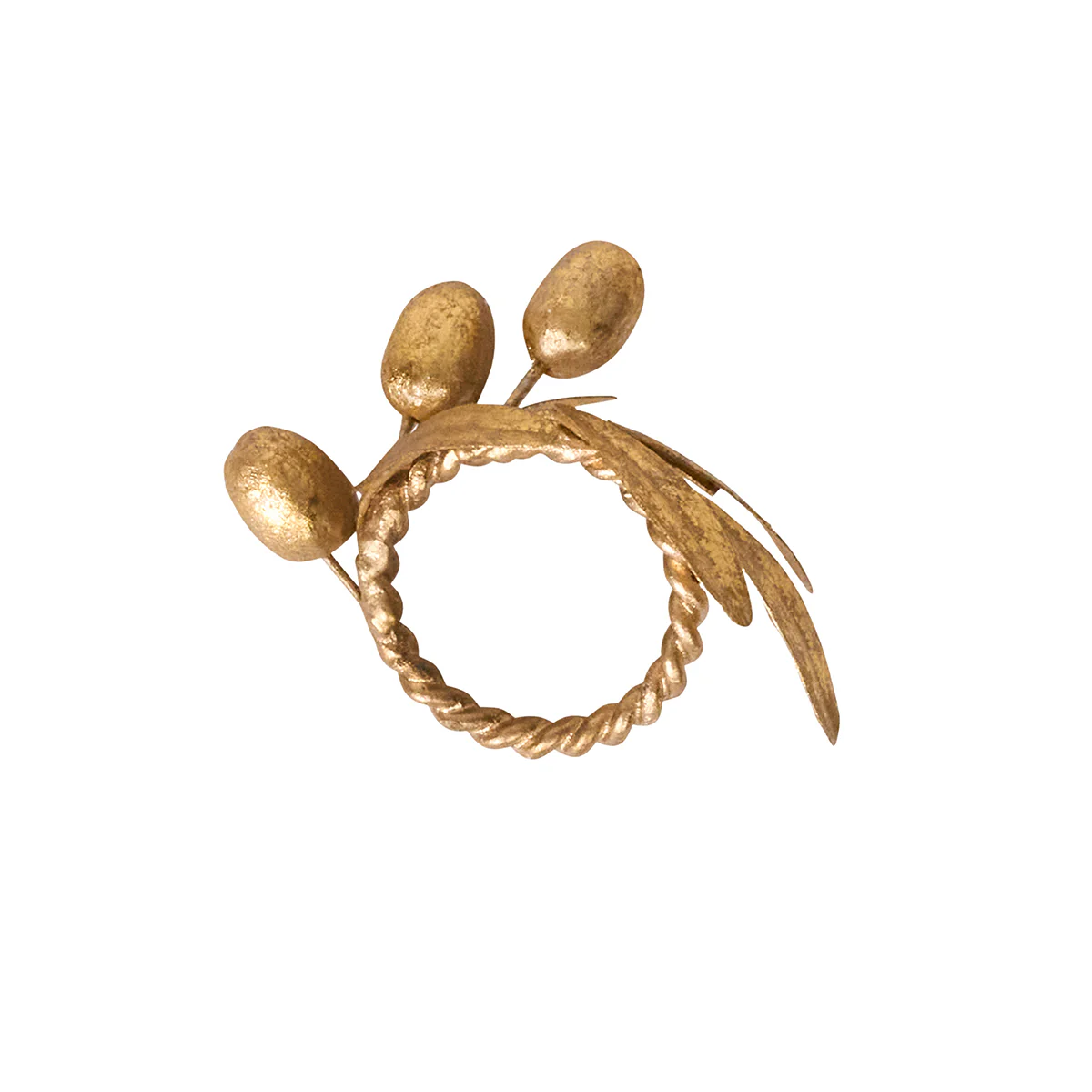 Forest Walk Leaf Napkin Ring Assorted Set/4 - Gold - Image 9