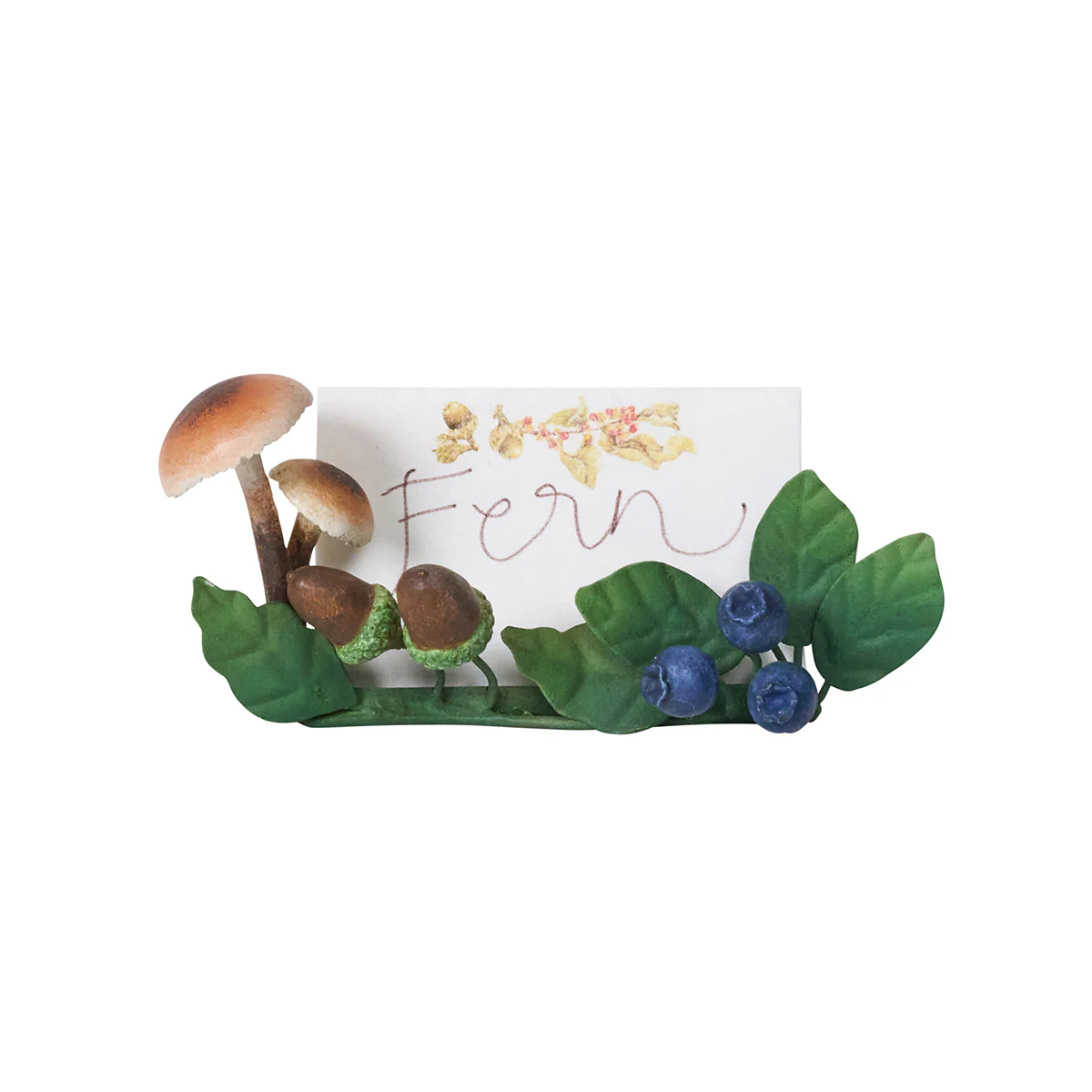Forest Walk Mushroom & Acorn Place Card Holder Set/4 - Multi - Image 2