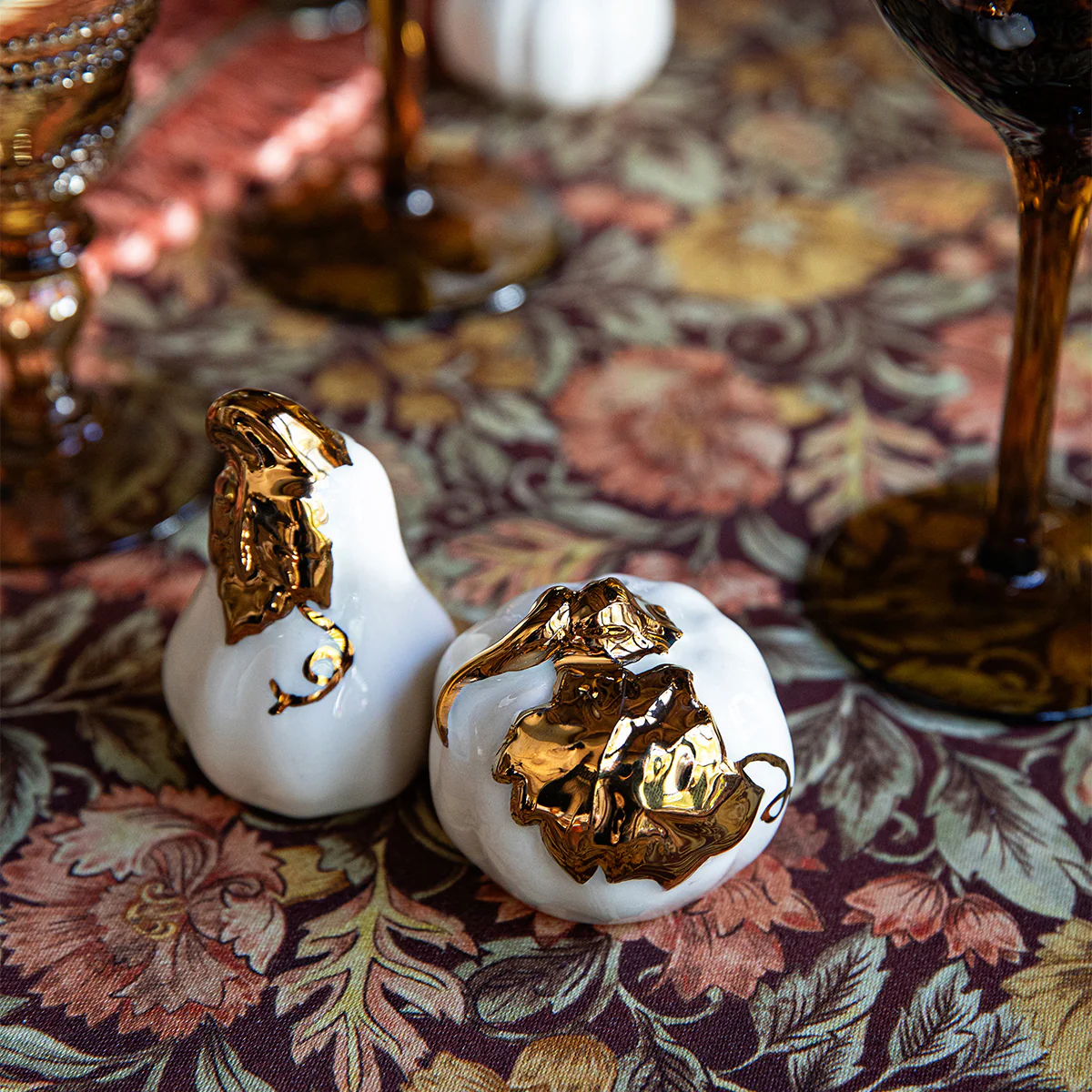 Forest Walk Pumpkin Salt & Pepper Shakers - Gold - Image 4