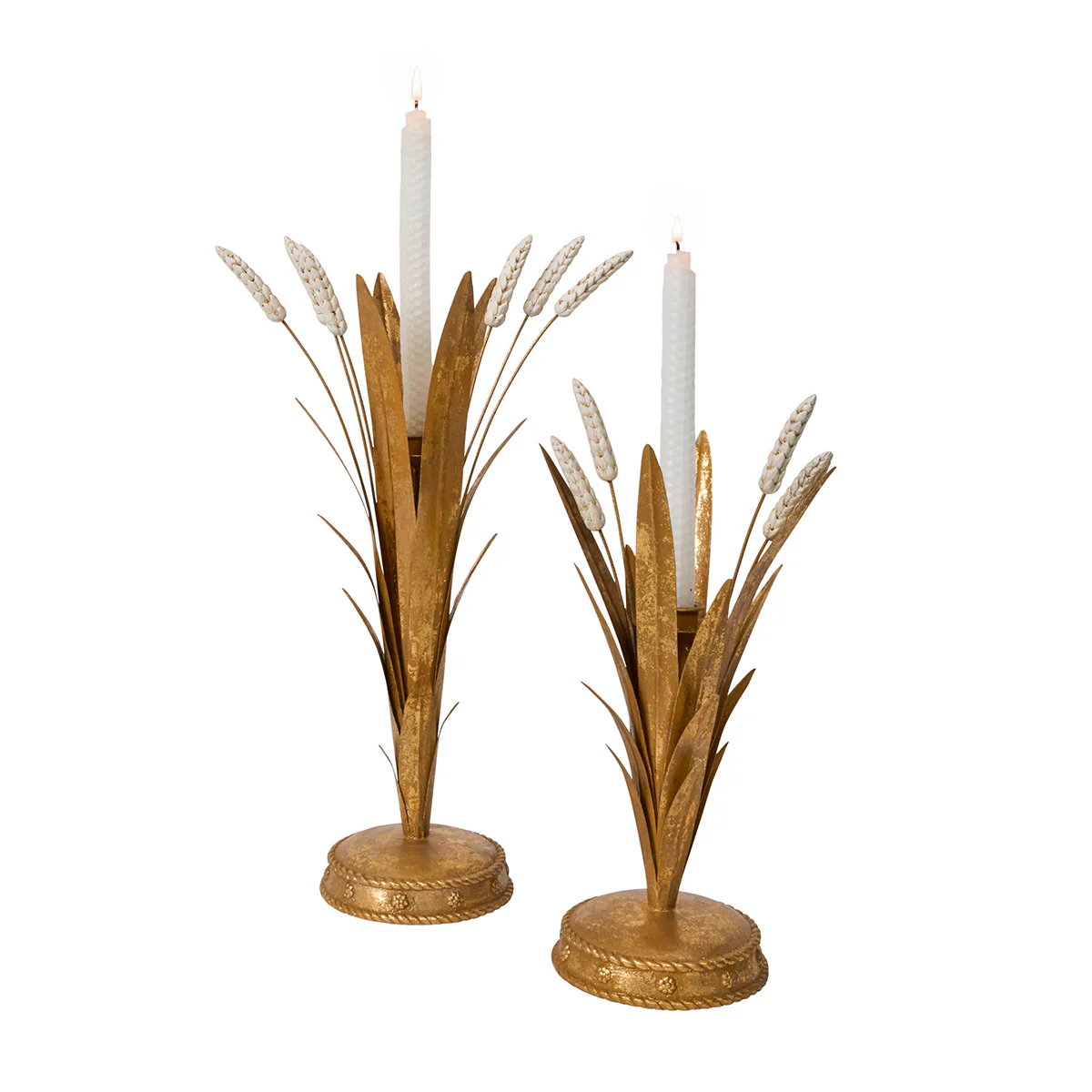 Forest Walk Wheat 17" Candlestick - Gold - Image 3