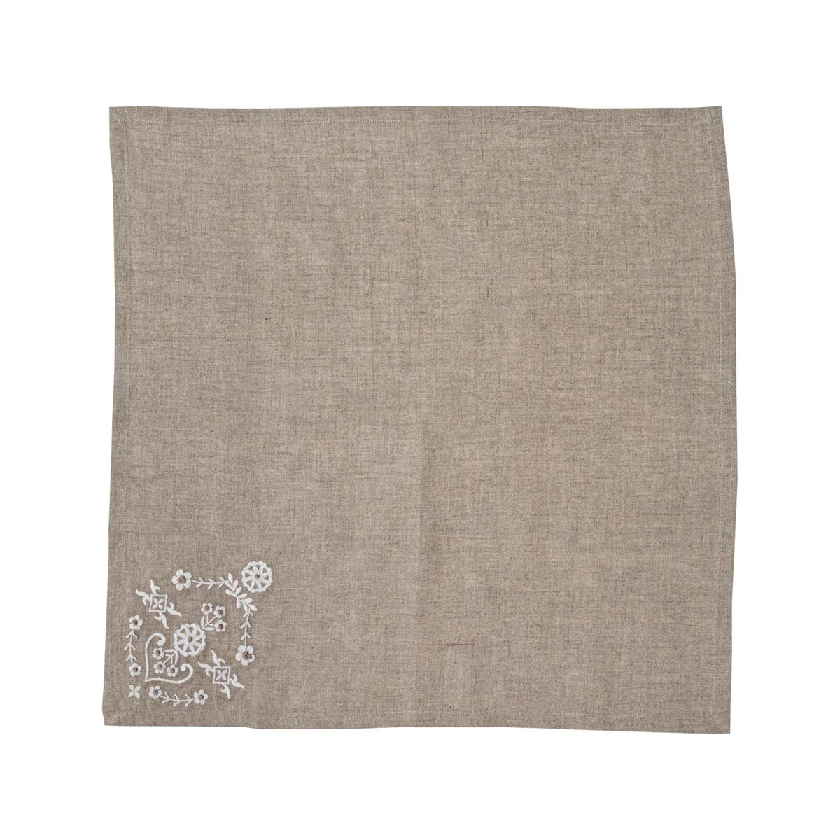 Heidi Embroidered Napkin Set/4 - Natural - Image 3