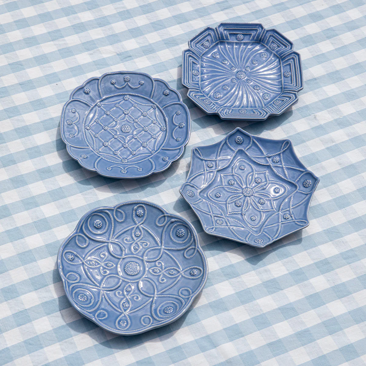 Jardins du Monde Dessert/Salad Plate Assorted Set/4 - Chambray - Image 4