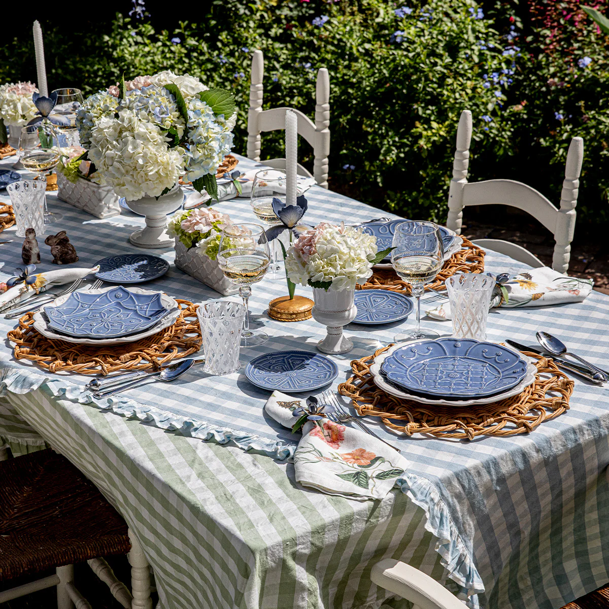 Jardins du Monde Side/Cocktail Plate Assorted Set/4 - Chambray - Image 6