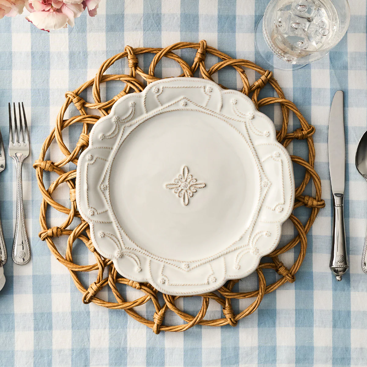 Jardins du Monde Dinner Plate - Whitewash - Image 3