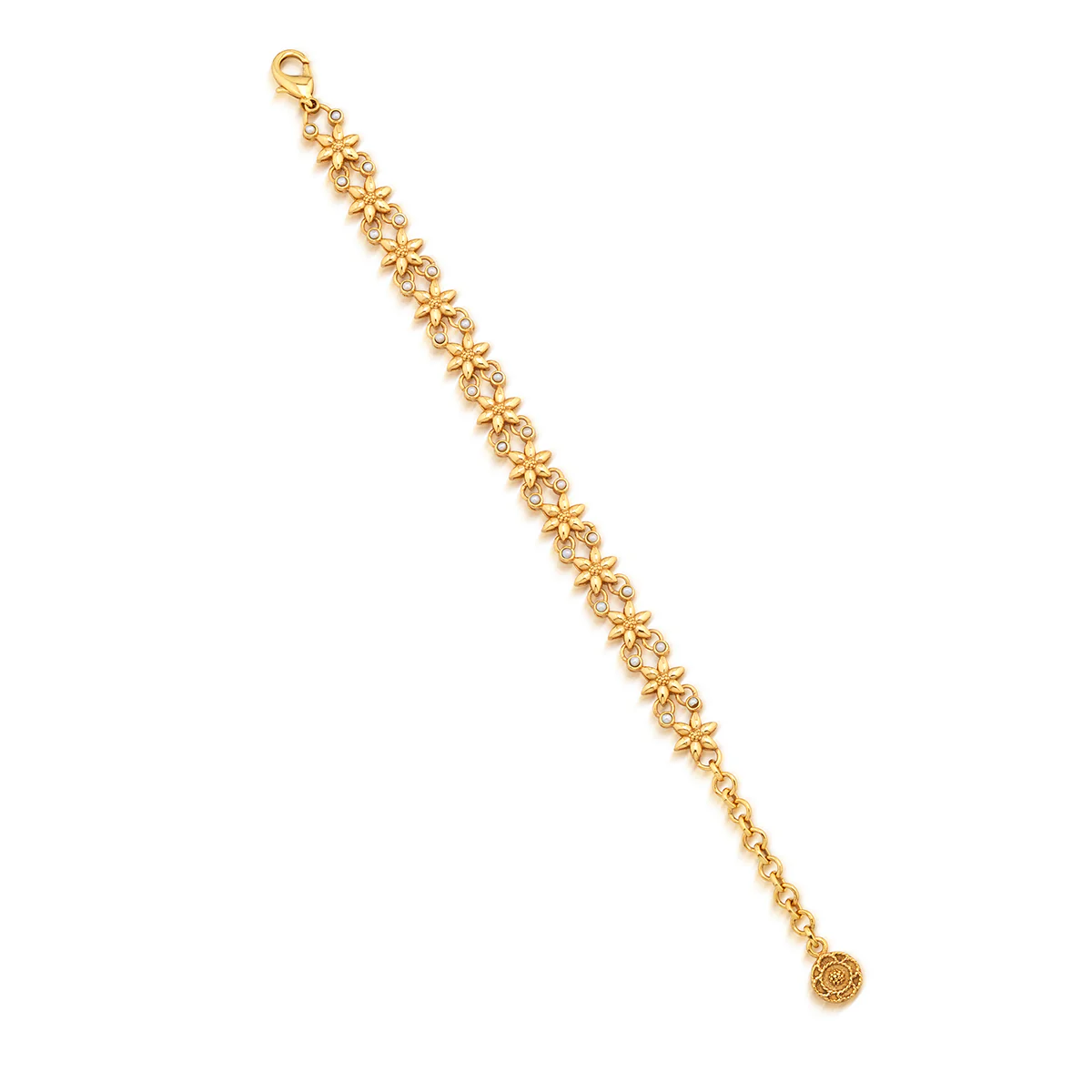 Jasmine Bracelet, 7"+2" - Pearl White - Image 3