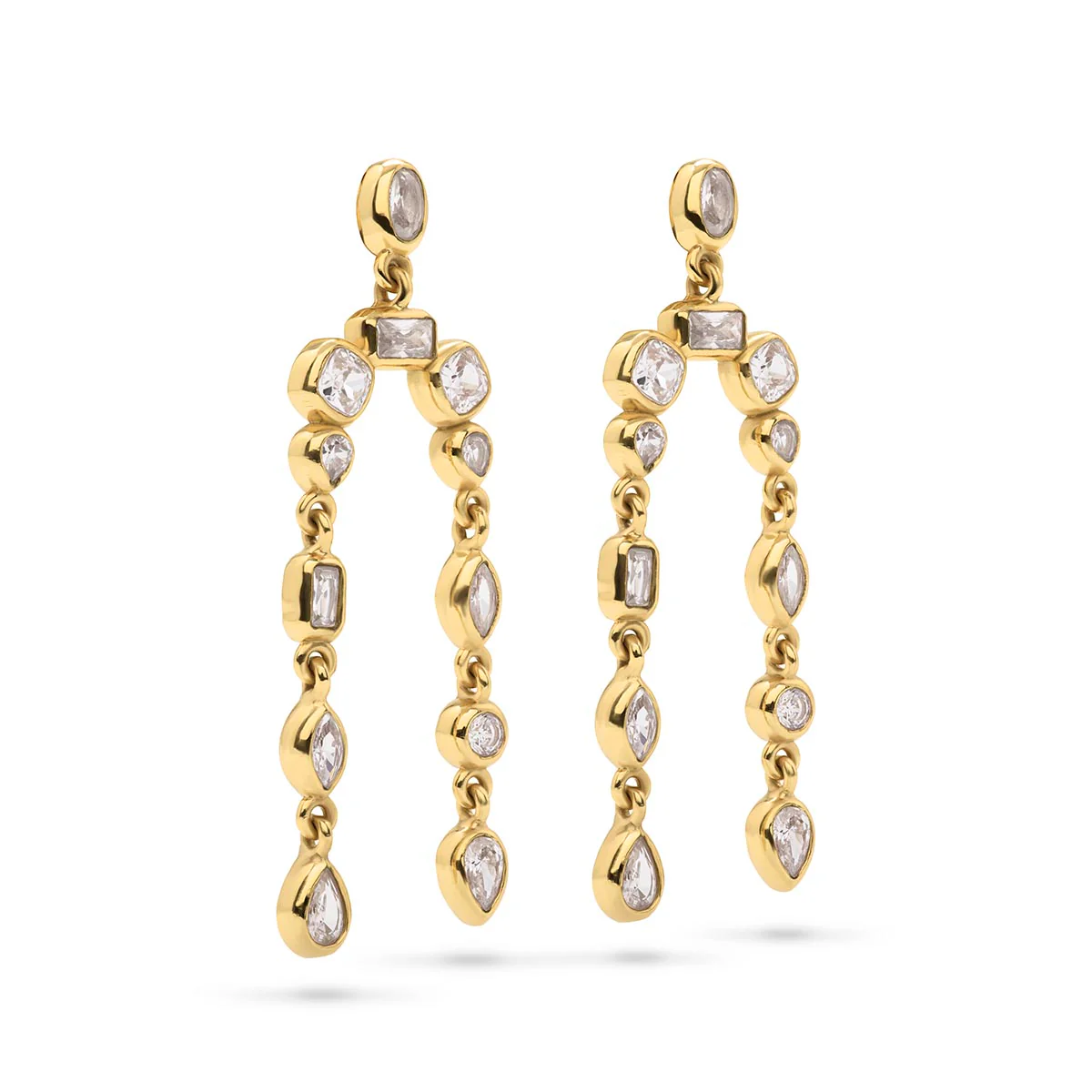 Joie Arc Earrings - Clear Cubic Zirconia - Image 5