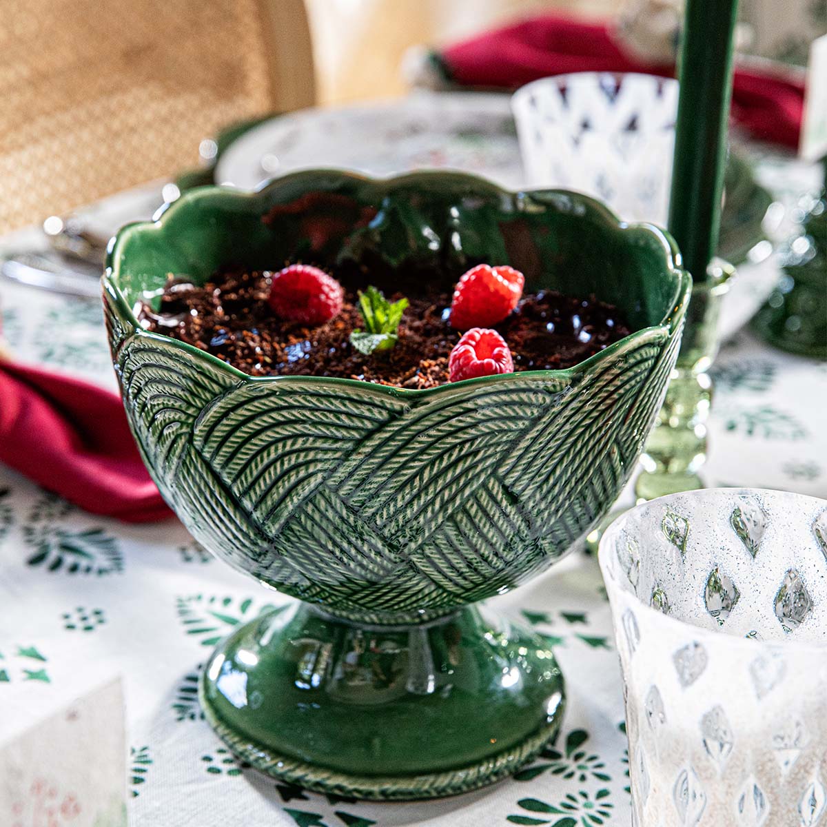 Le Panier Mystic Knot Footed Bowl - Basil - Image 3
