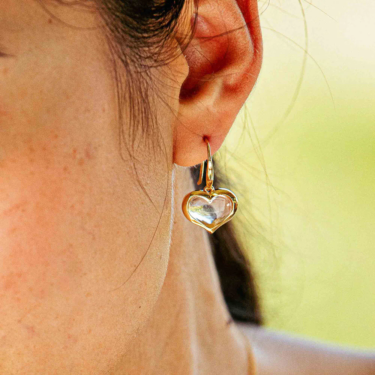 Love Drop Earrings - Clear Quartz - Image 3