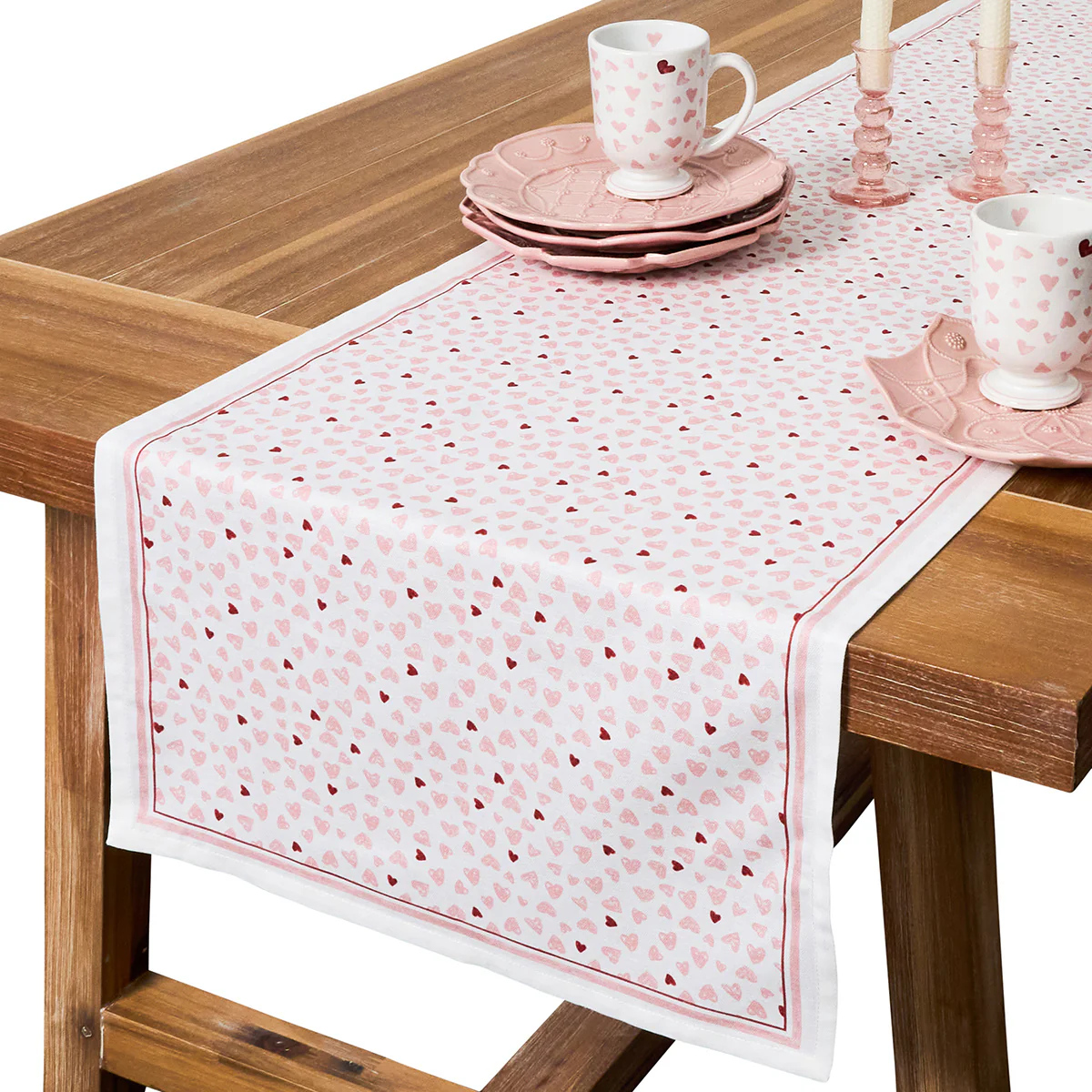 Love You More 18" x 90" Table Runner - Pink - Image 2