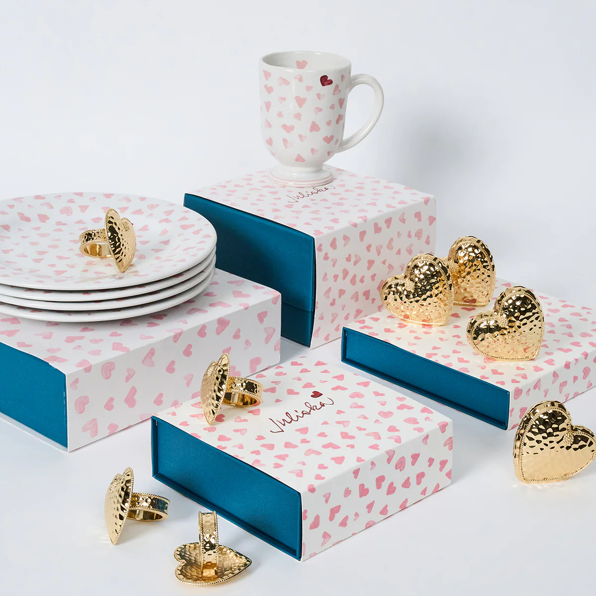 Love You More Dessert/Salad Plate Set/4 - Pink - Image 8