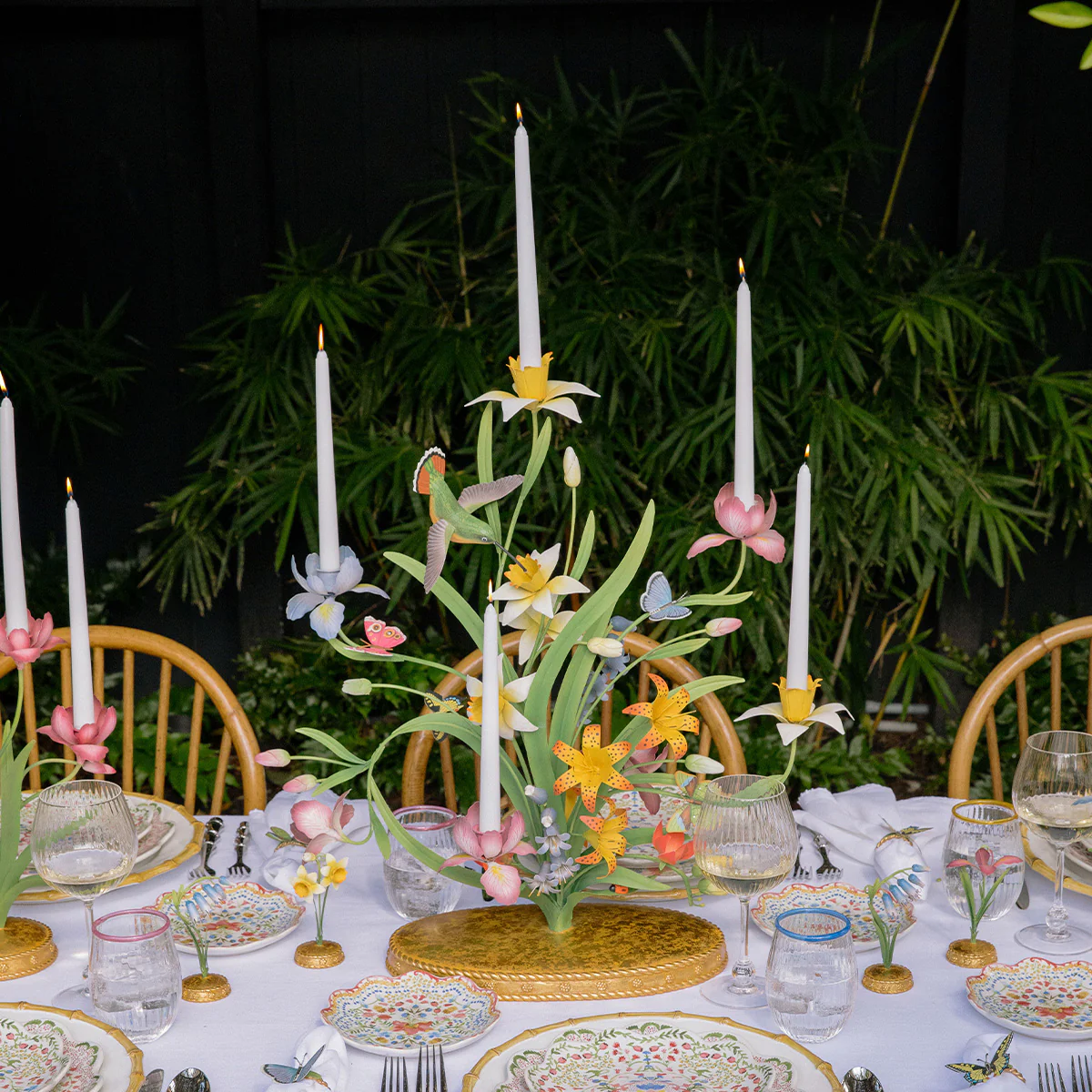 Meadow Walk 25" Bouquet Centerpiece Candelabra - Multi - Image 5
